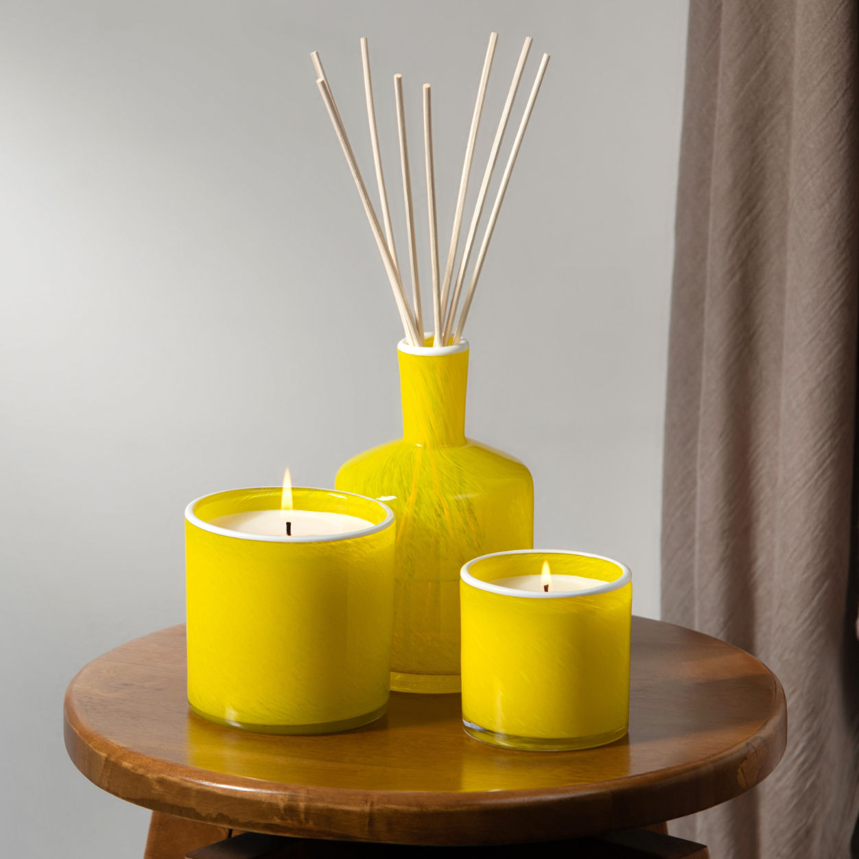 Lifestyle image of Lafco White Grapefruit Candle variant: 15.5 oz (Signature)