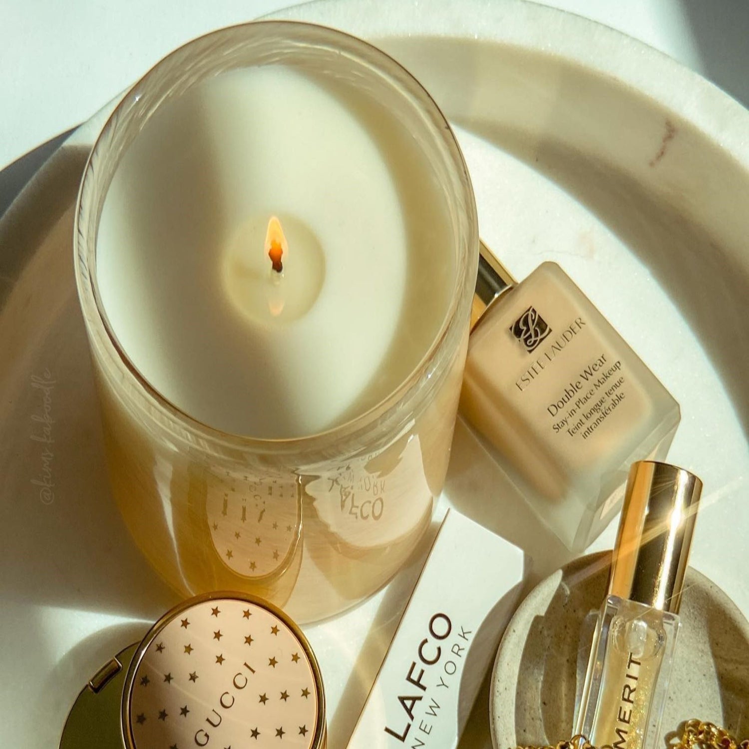 Lifestyle image of Lafco Paloma Melon Candle variant: 15.5 oz