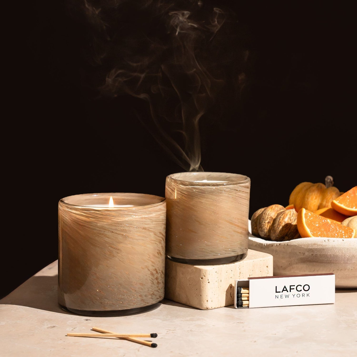 Lifestyle image of Lafco Pumpkin Seed & Sandalwood Candle