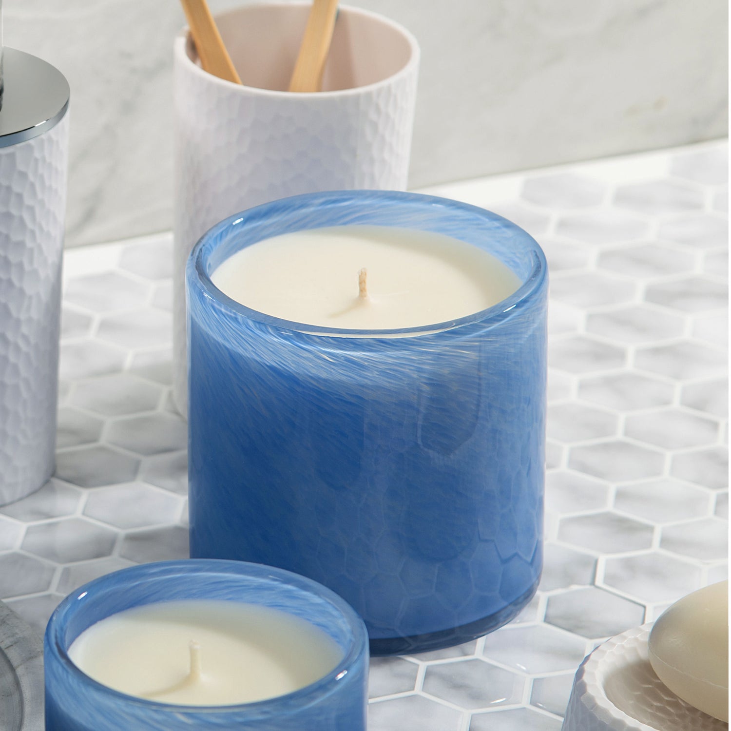 Lifestyle image of Lafco Bluemercury Classic Candle variant: 15.5 oz (Signature)