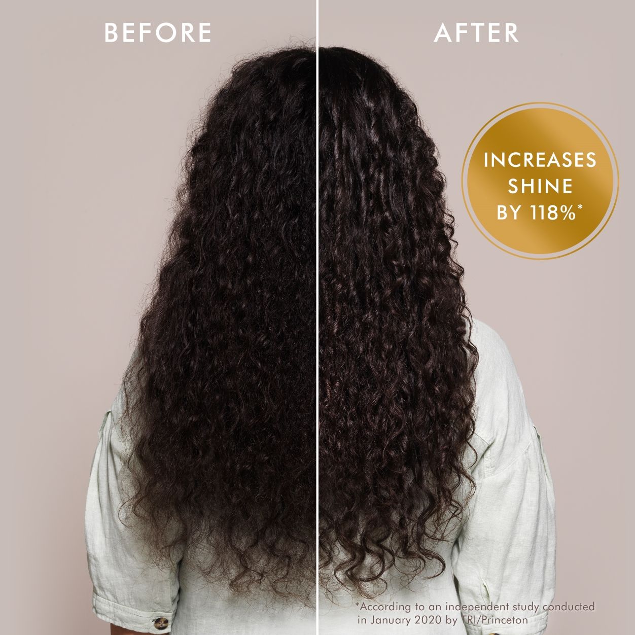 Before and after results of using Moroccanoil Moroccanoil Treatment variant: 3.4 fl oz