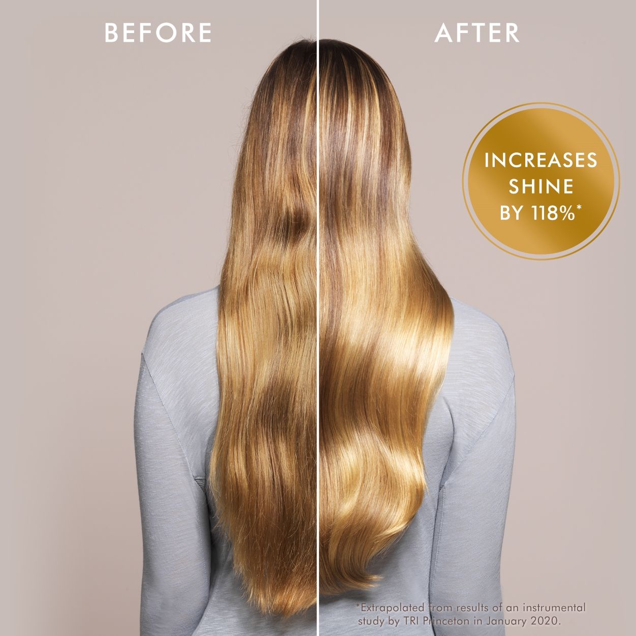 Before and after results of using Moroccanoil Moroccanoil Treatment Light variant: 0.85 fl oz