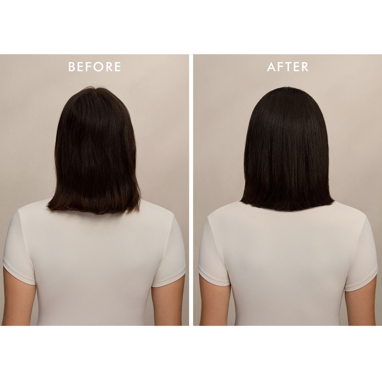 Before and after results of using Moroccanoil Weightless Hydrating Mask variant: 8.5 oz