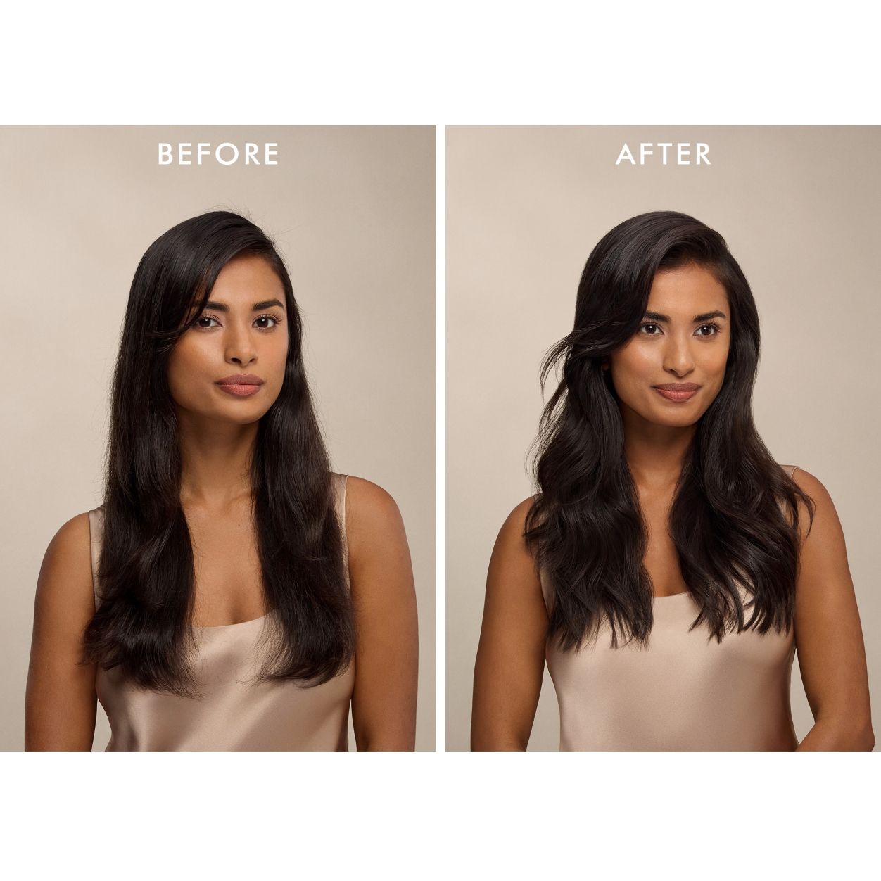 Before and after results of using Moroccanoil Dry Texture Spray variant: 6.9 oz