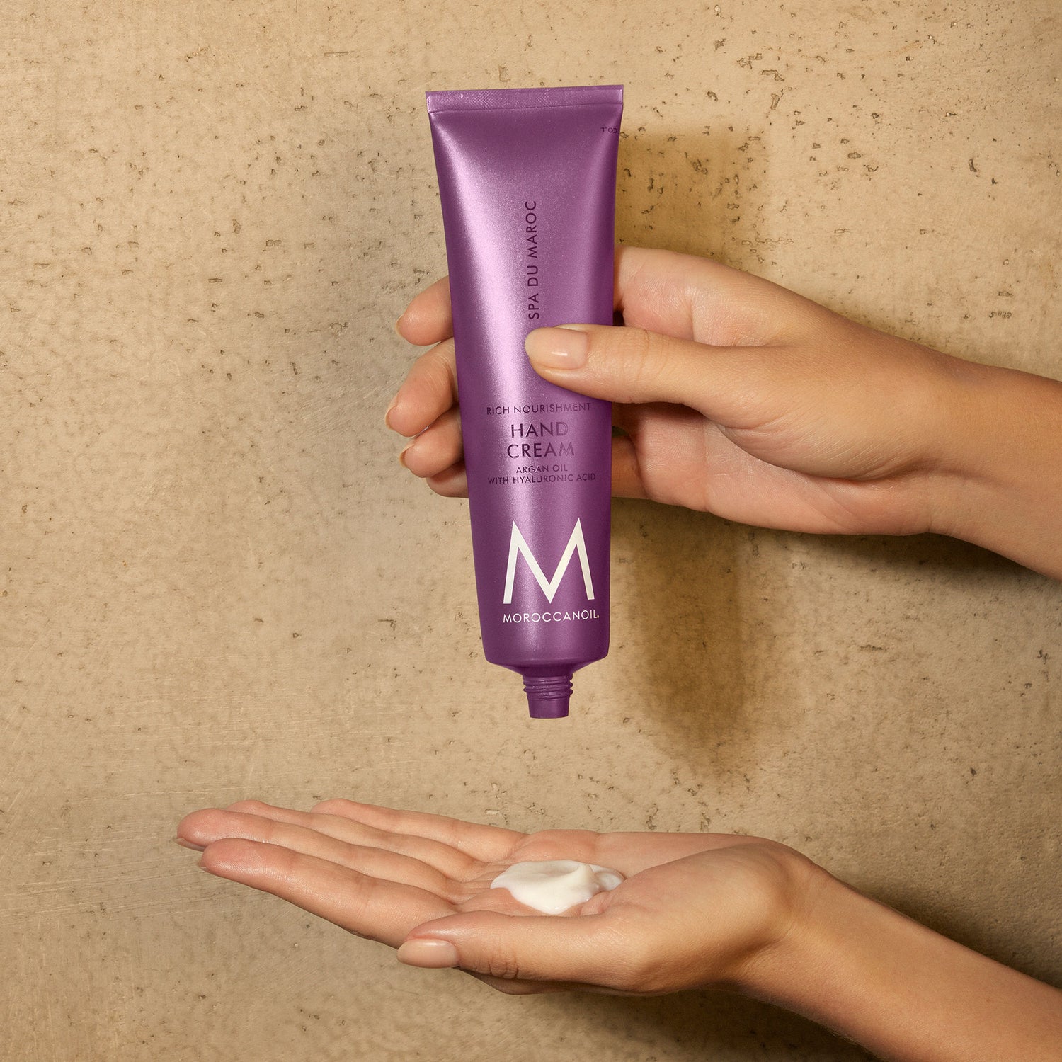 Lifestyle image of Moroccanoil Hand Cream Spa du Maroc variant: 3.4 fl oz