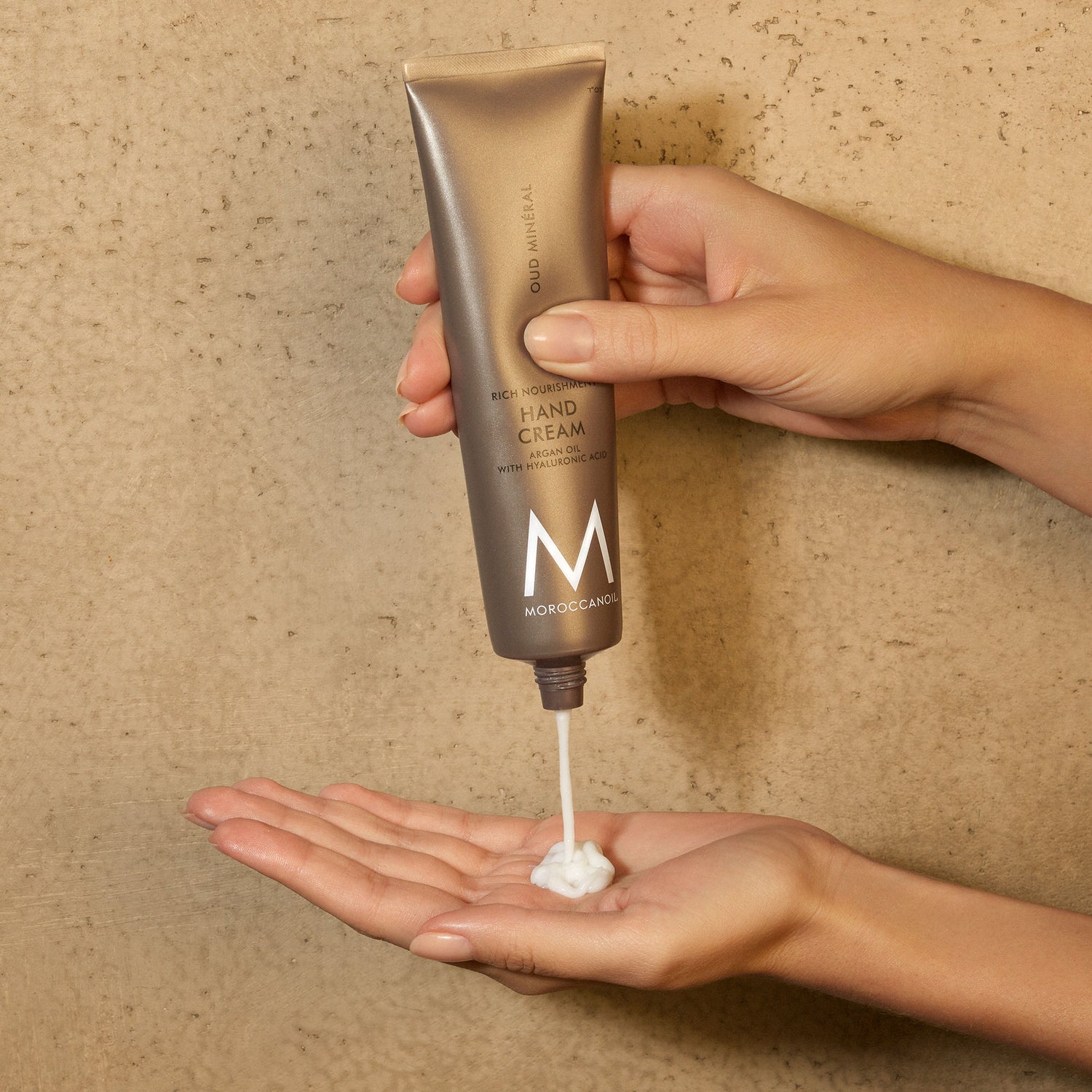 Lifestyle image of Moroccanoil Hand Cream Oud Minéral variant: 3.4 fl oz