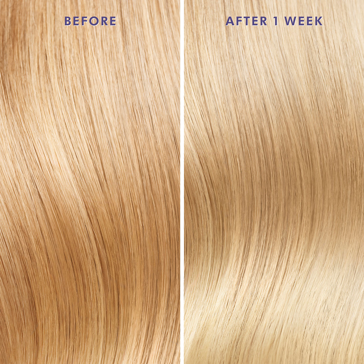 Before and after results of using Moroccanoil Moroccanoil Treatment Purple variant: 1.7 fl oz