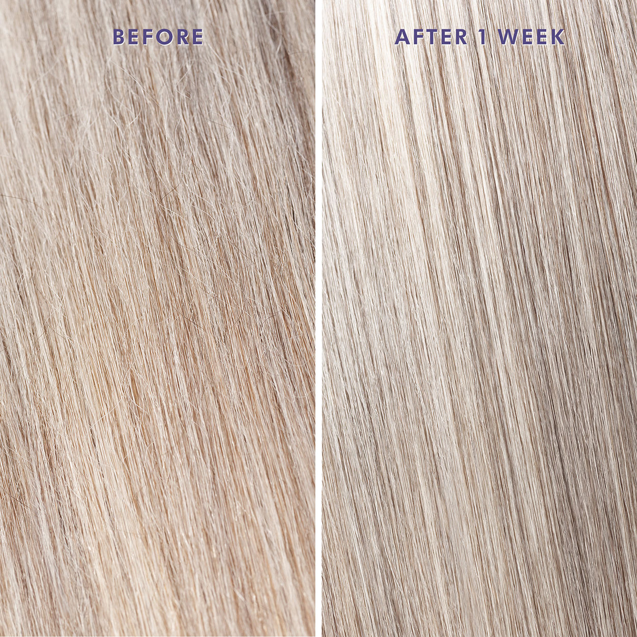 Before and after results of using Moroccanoil Moroccanoil Treatment Purple variant: 1.7 fl oz