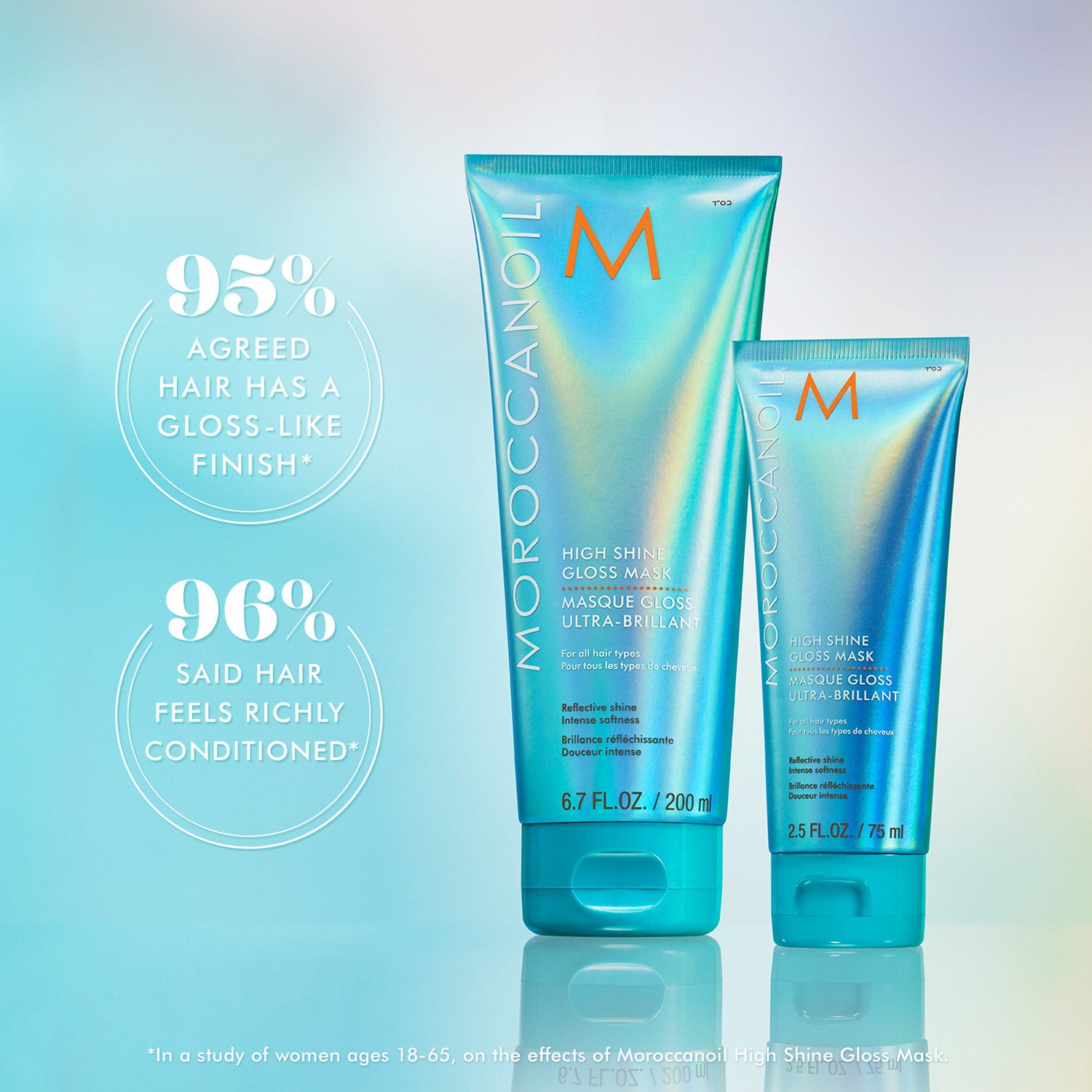 Lifestyle image of Moroccanoil High Shine Gloss Mask variant: 6.7 fl oz