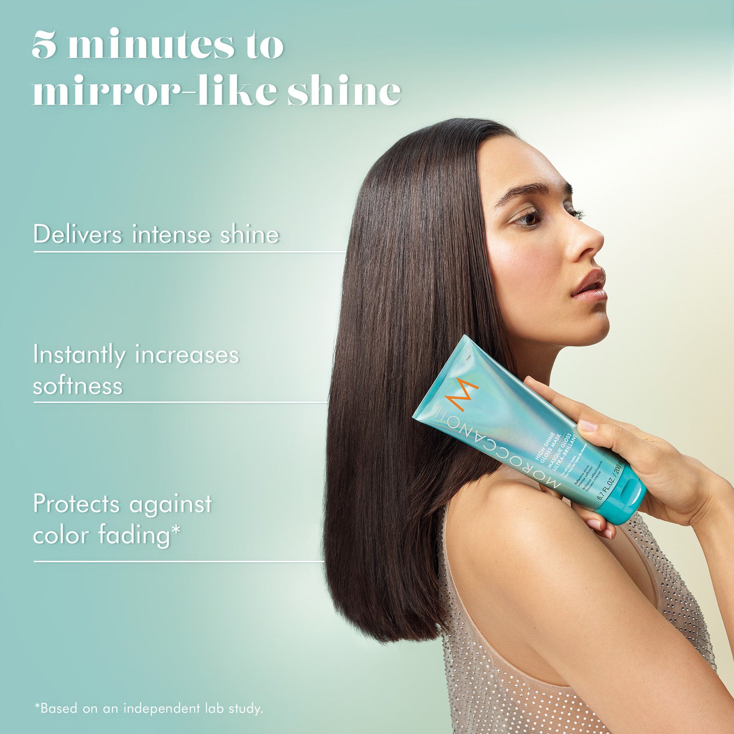 Lifestyle image of Moroccanoil High Shine Gloss Mask variant: 6.7 fl oz
