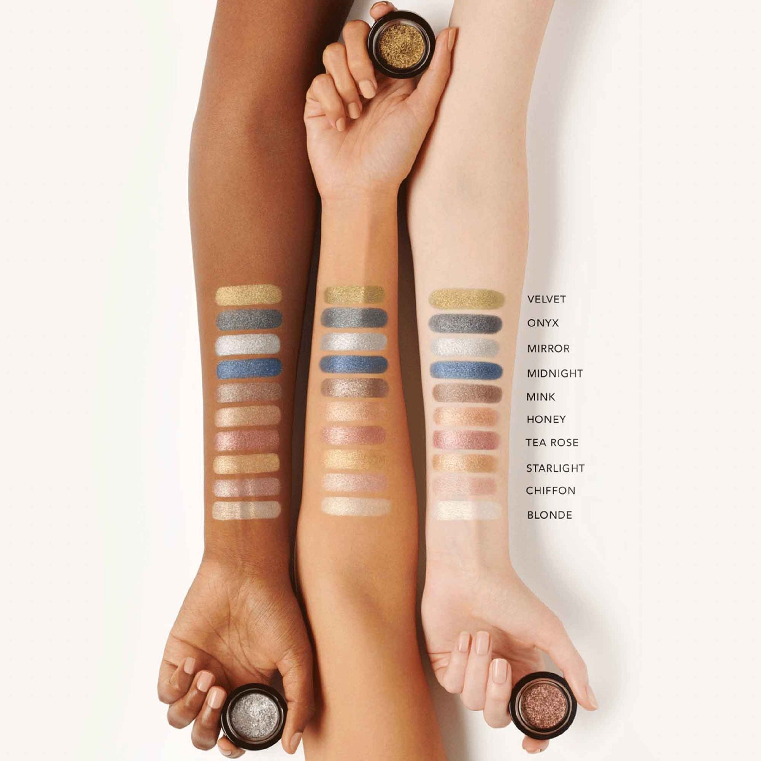An arm swatch of Victoria Beckham Beauty Lid Lustre variant: Mink