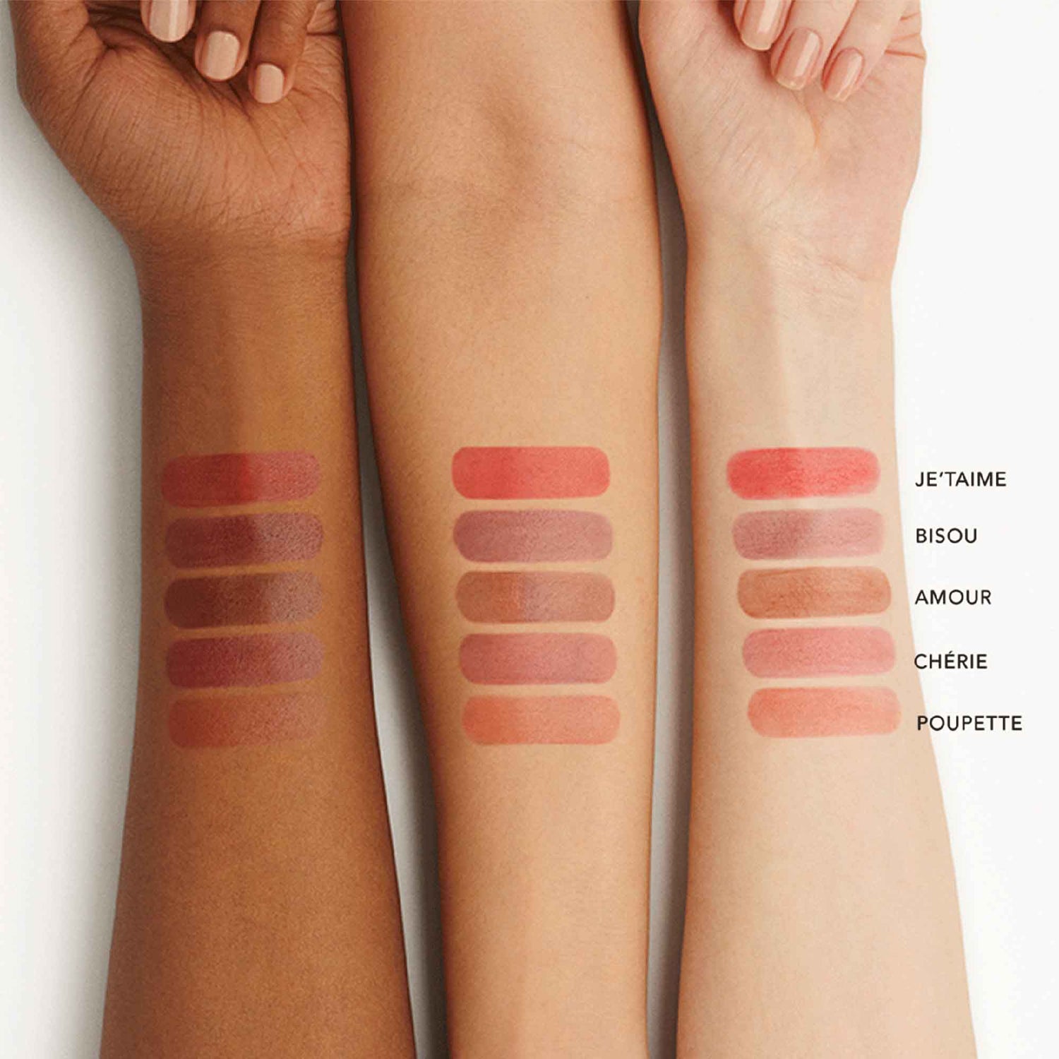 An arm swatch of Victoria Beckham Beauty Bitten Lip Tint variant: Bisou