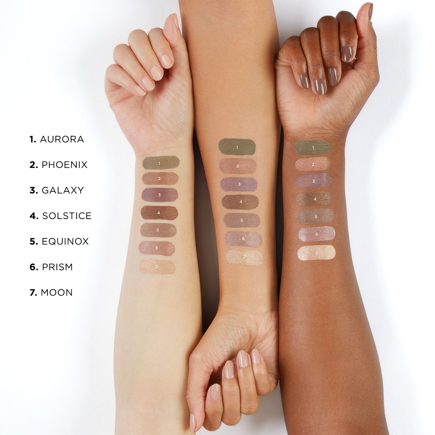 An arm swatch of Hourglass Voyeur Eyeshadow Stick