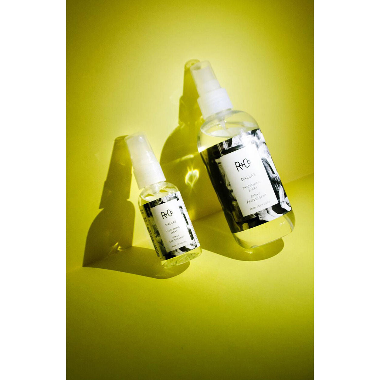 Lifestyle image of R+Co Dallas Thickening Spray variant: 8.5 fl oz