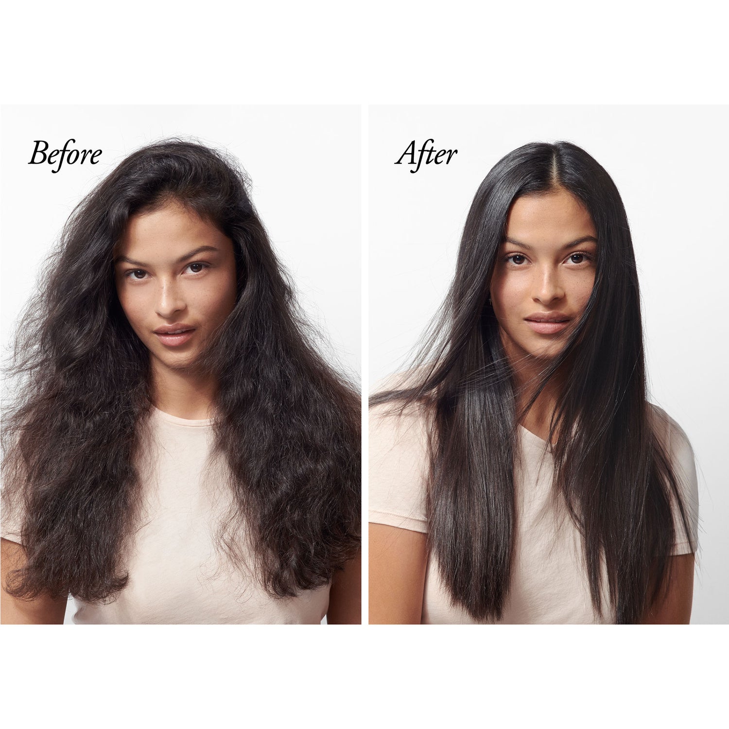 Before and after results of using Oribe Royal Blowout Heat Styling Spray variant: 1.7 oz