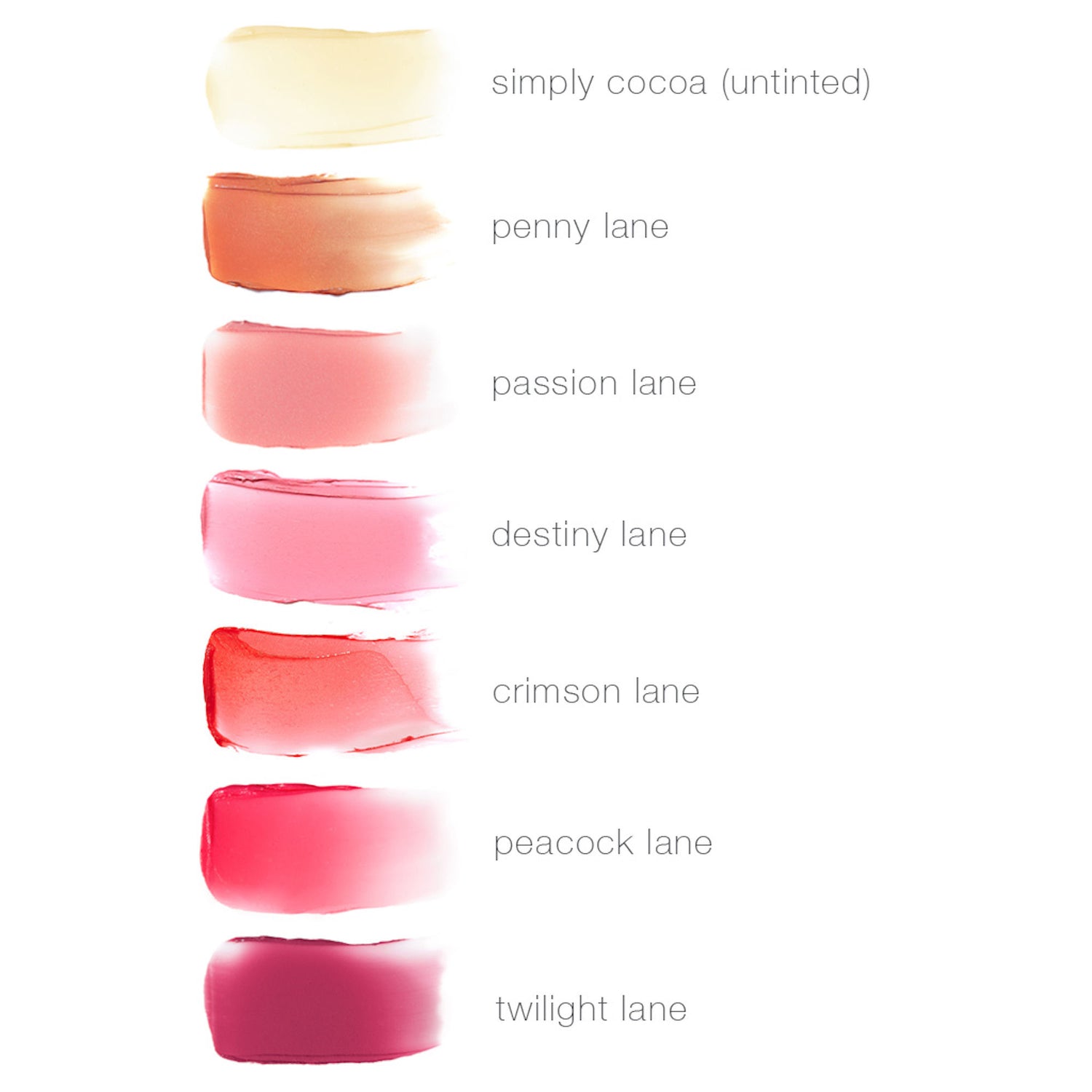 Group swatch image of RMS Beauty Tinted Daily Lip Balm