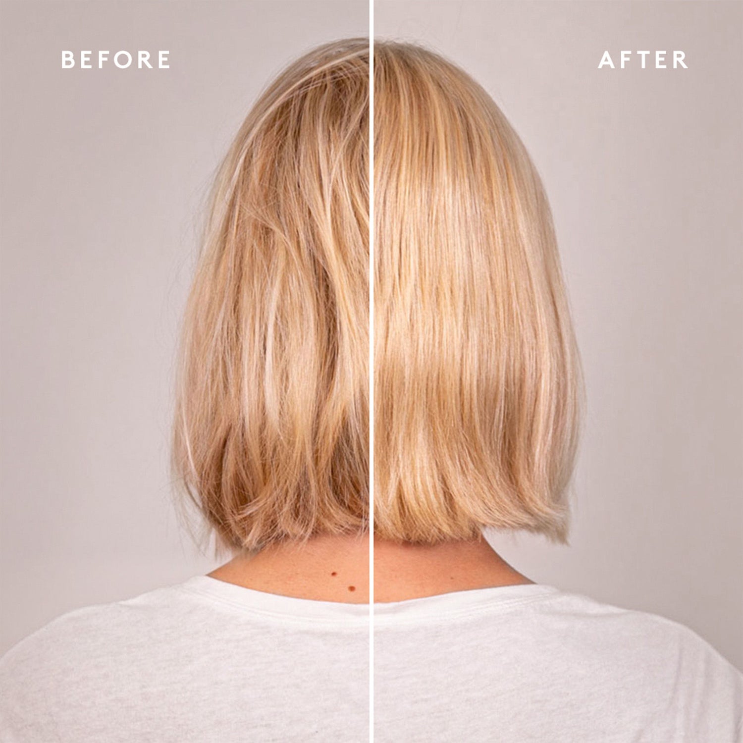 Before and after results of using Virtue Recovery Shampoo variant: 17 oz