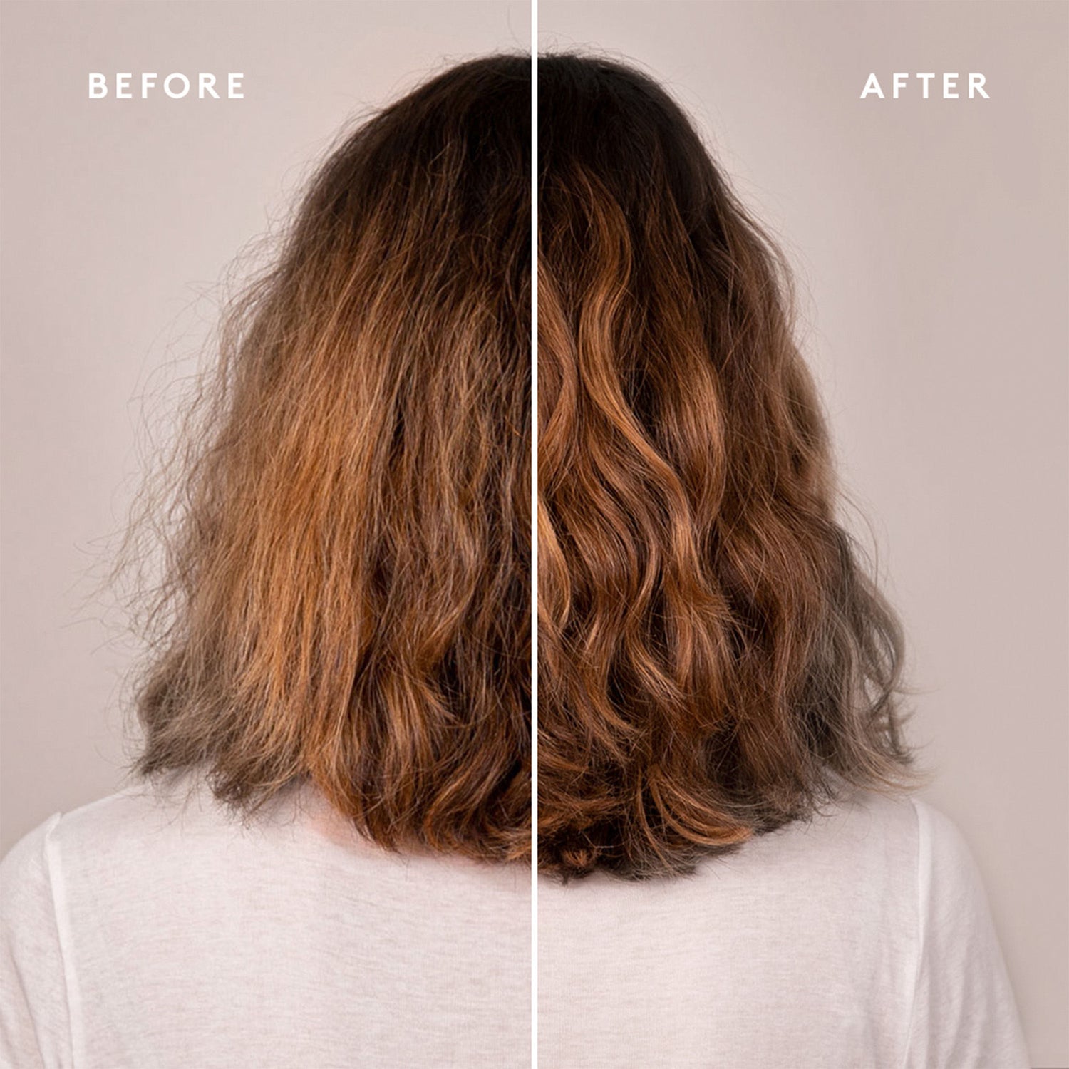 Before and after results of using Virtue Restorative Treatment Mask