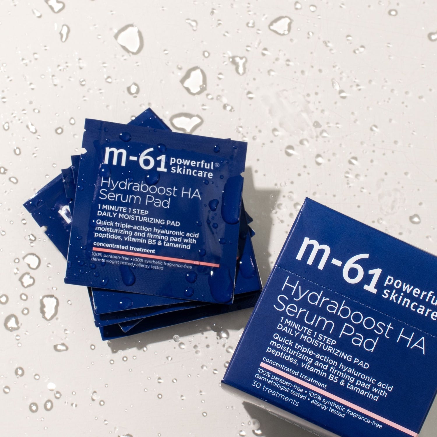 Lifestyle image of M-61 Hydraboost HA Serum Pad variant: 10 treatments