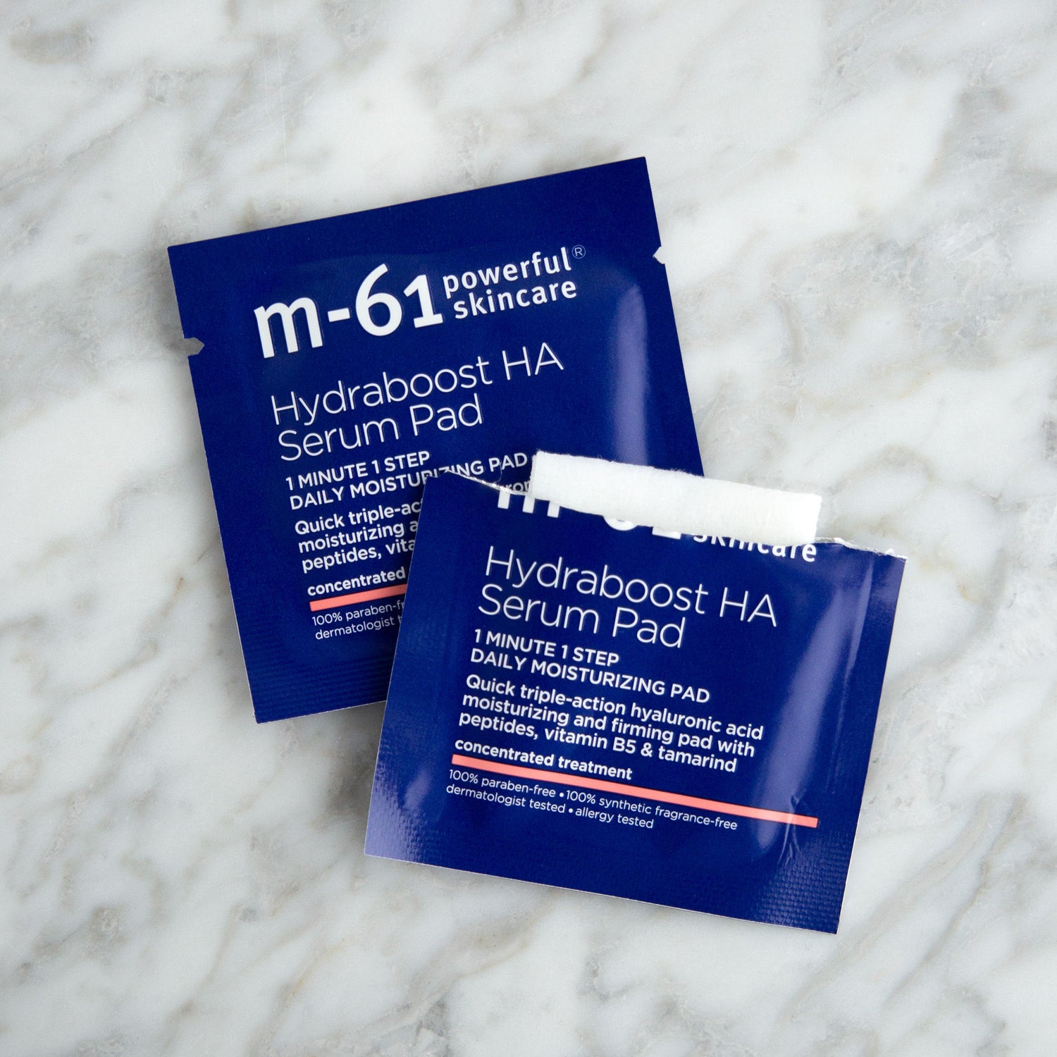 Image of an open M-61 Hydraboost HA Serum Pad variant: 10 treatments