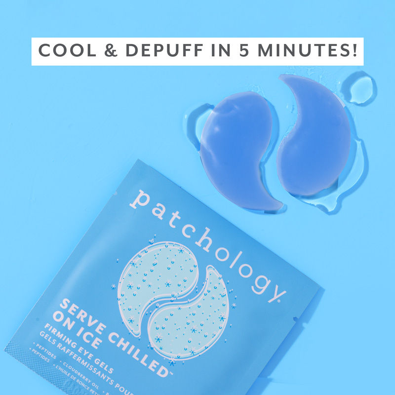 Image of an open Patchology Serve Chilled On Ice Firming Eye Gels variant: 5 Treatments