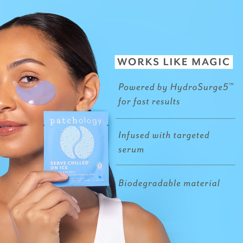 Lifestyle image of Patchology Serve Chilled On Ice Firming Eye Gels
