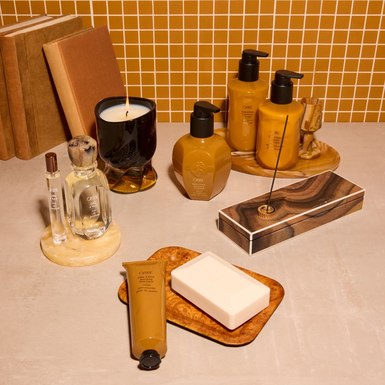 Lifestyle image of Oribe Côte d’Azur Revitalizing Hand Wash variant: 33.8 fl oz (Refill)