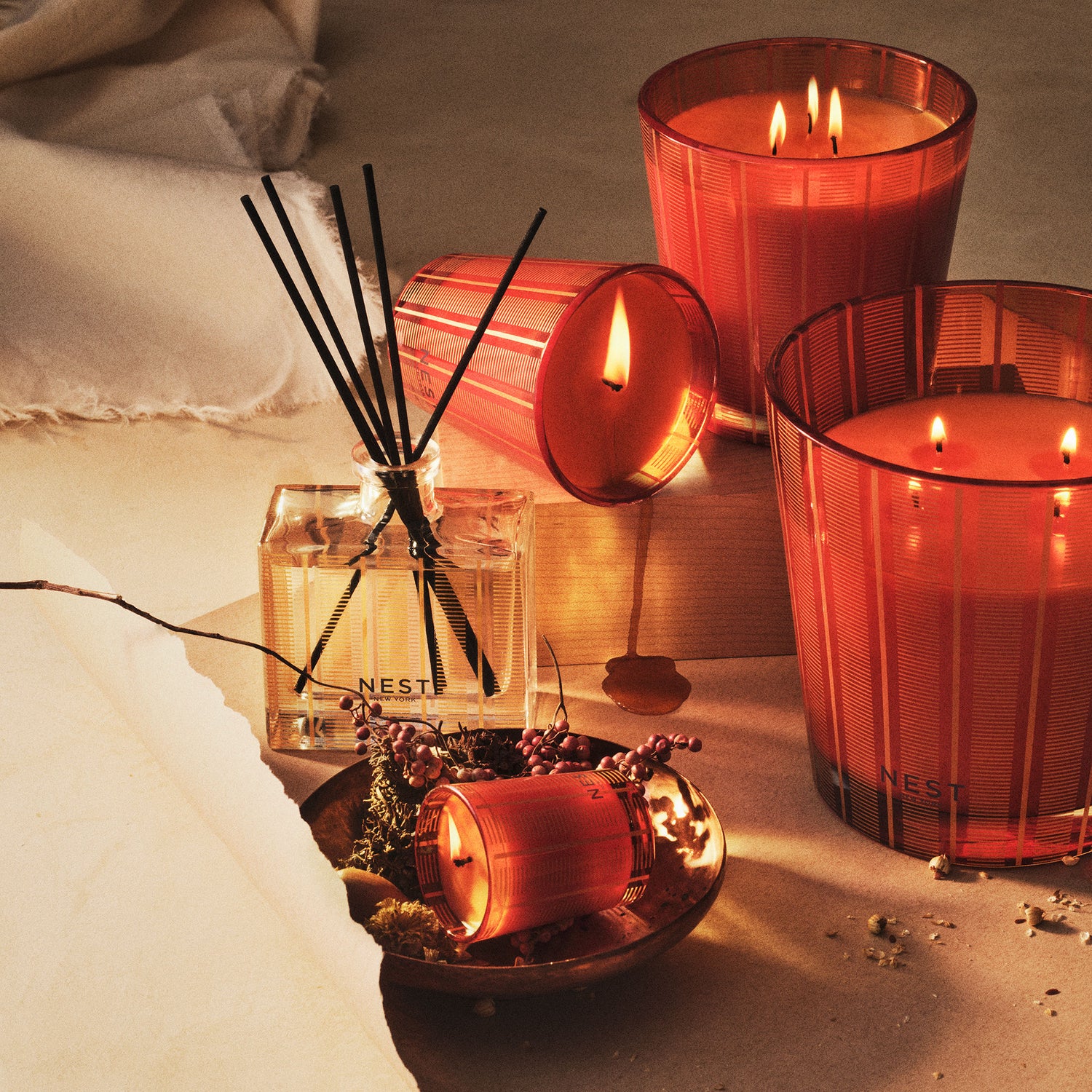 Lifestyle image of Nest Pumpkin Chai Candle variant: 8.1 oz (Classic)