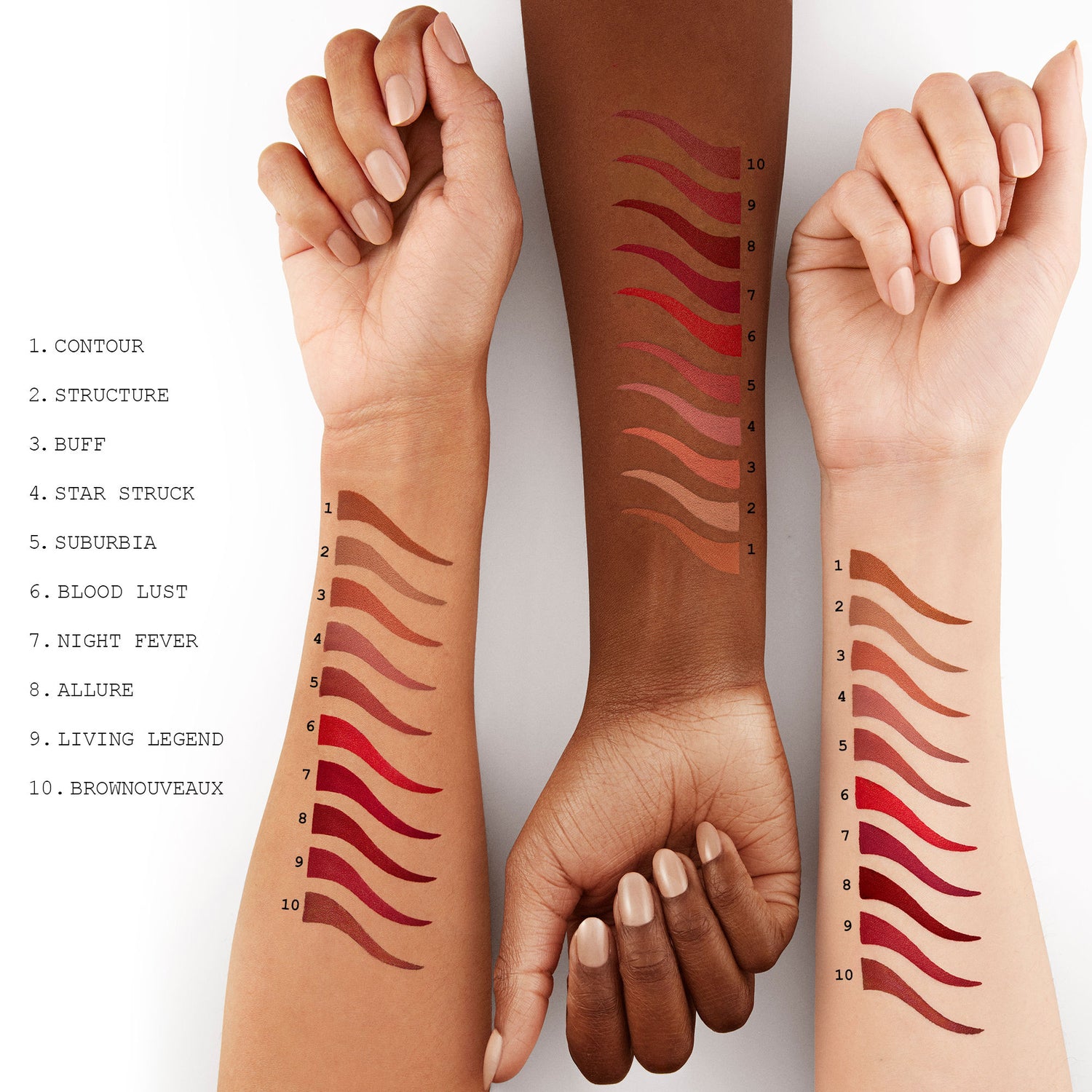 An arm swatch of Pat McGrath Labs PermaGel Ultra Lip Pencil variant: Suburbia