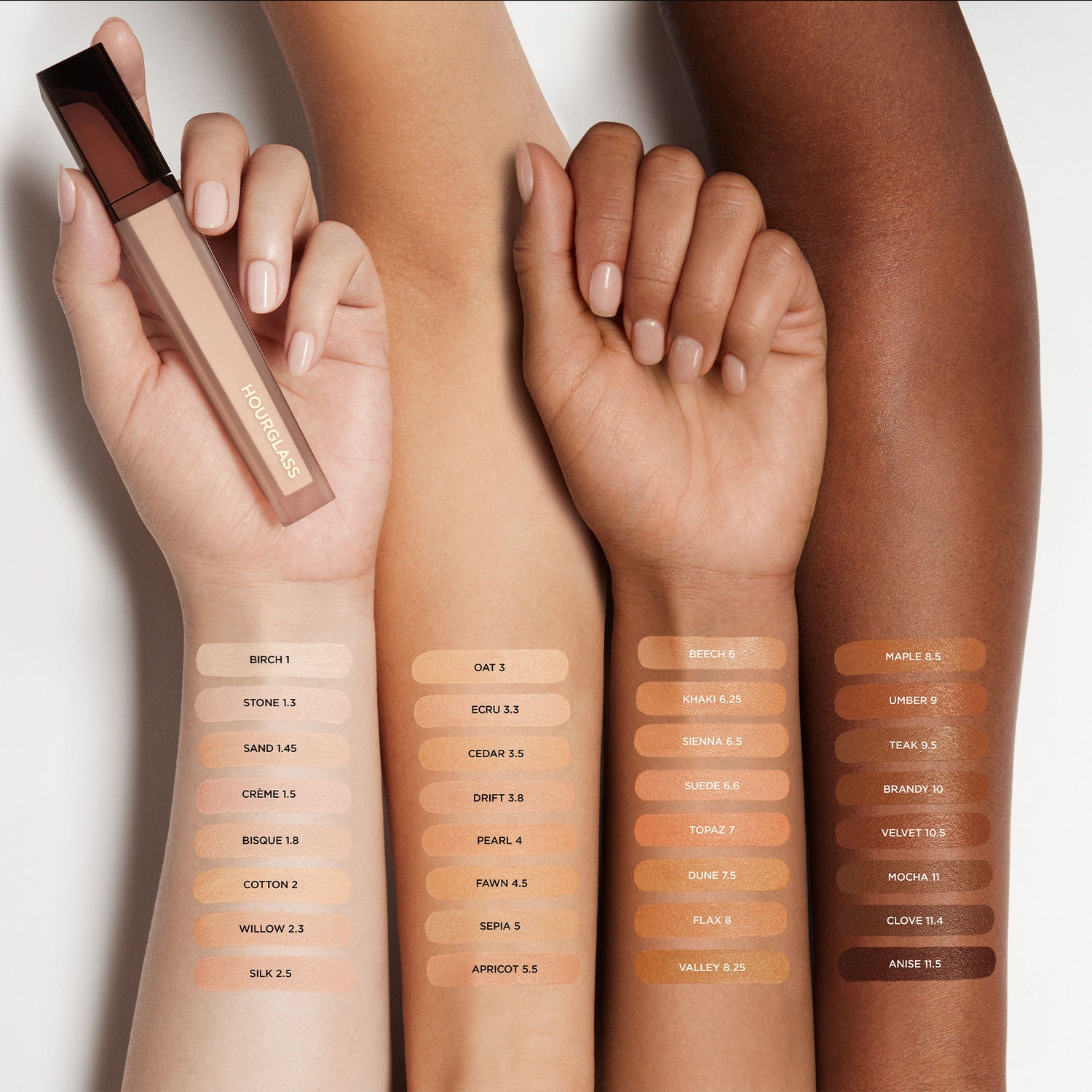 An arm swatch of Hourglass Vanish Airbrush Concealer Travel variant: Birch 1