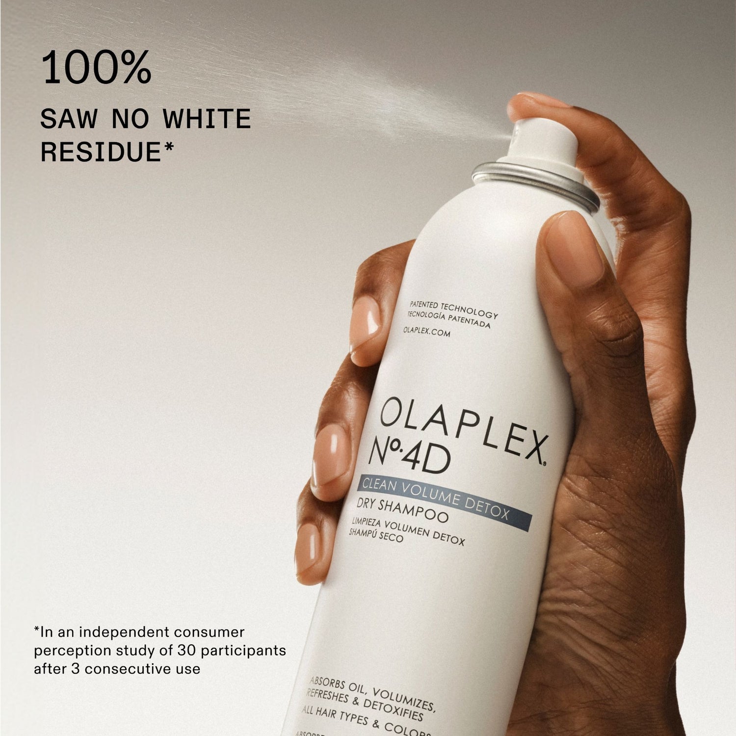 Lifestyle image of Olaplex No. 4D Clean Volume Weightless Oil-Absorption Detox Dry Shampoo variant: 6.3 oz