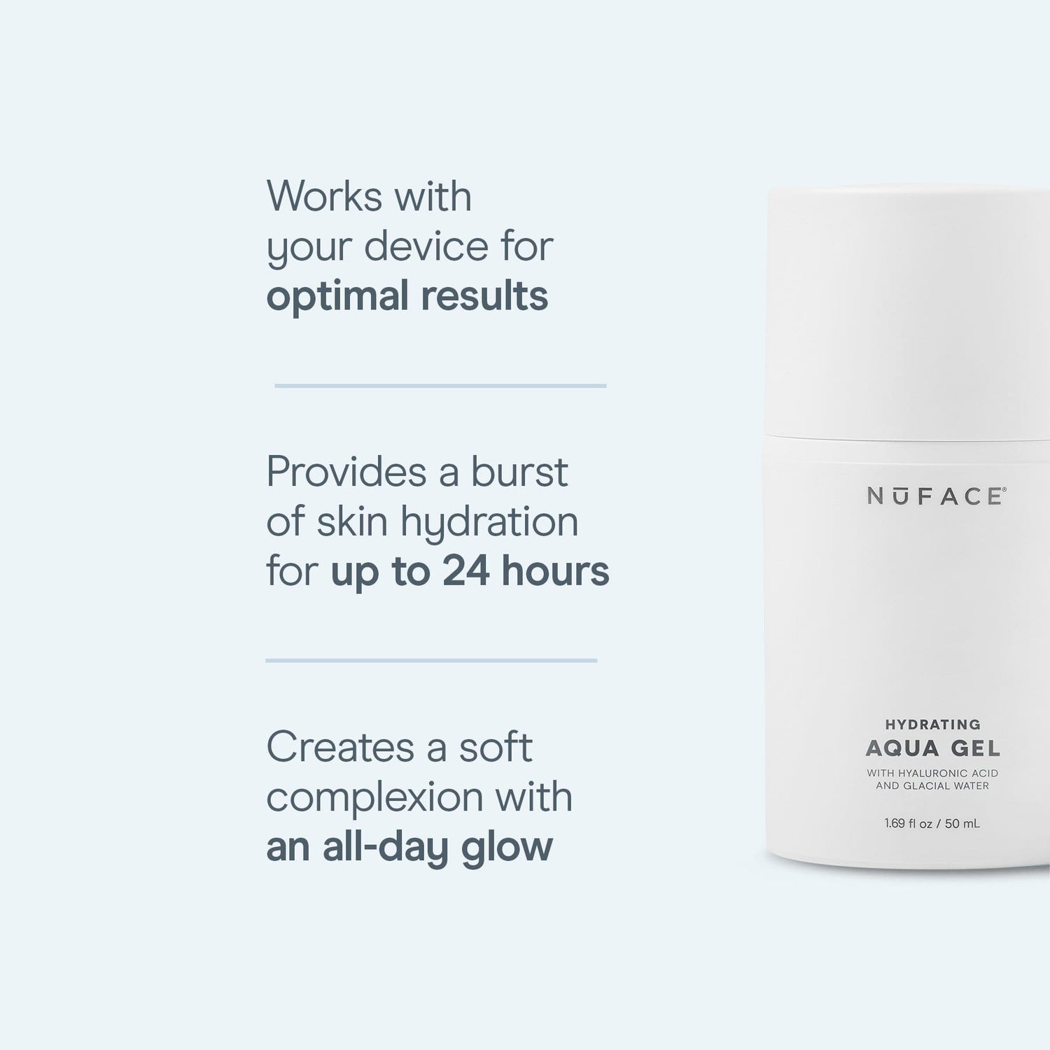 Lifestyle image of NuFace Hydrating Aqua Gel variant: 1.69 oz