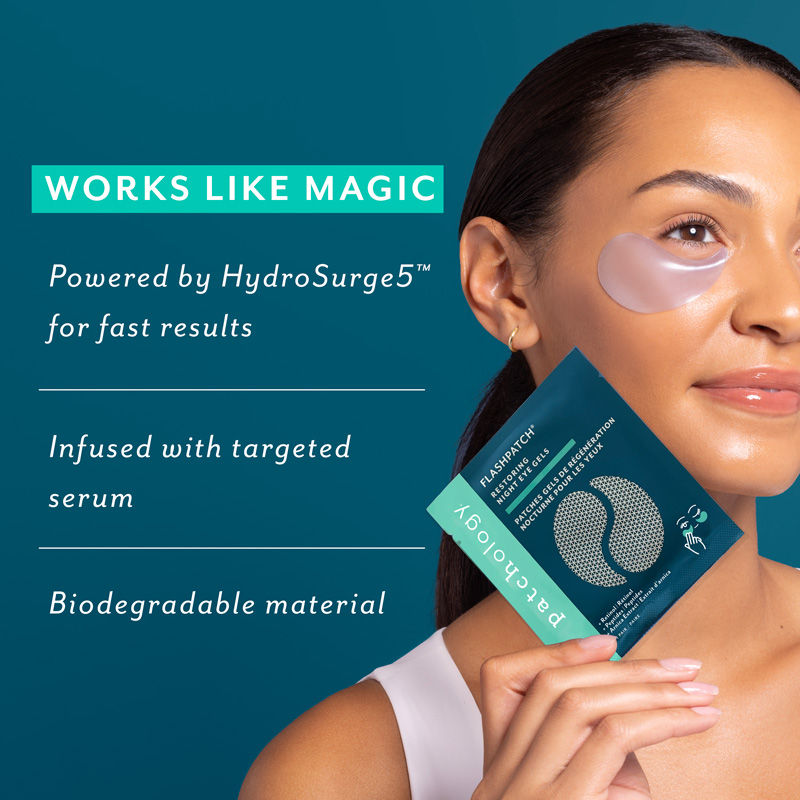 Lifestyle image of Patchology FlashPatch Restoring Night Eye Gels variant: 30 treatments