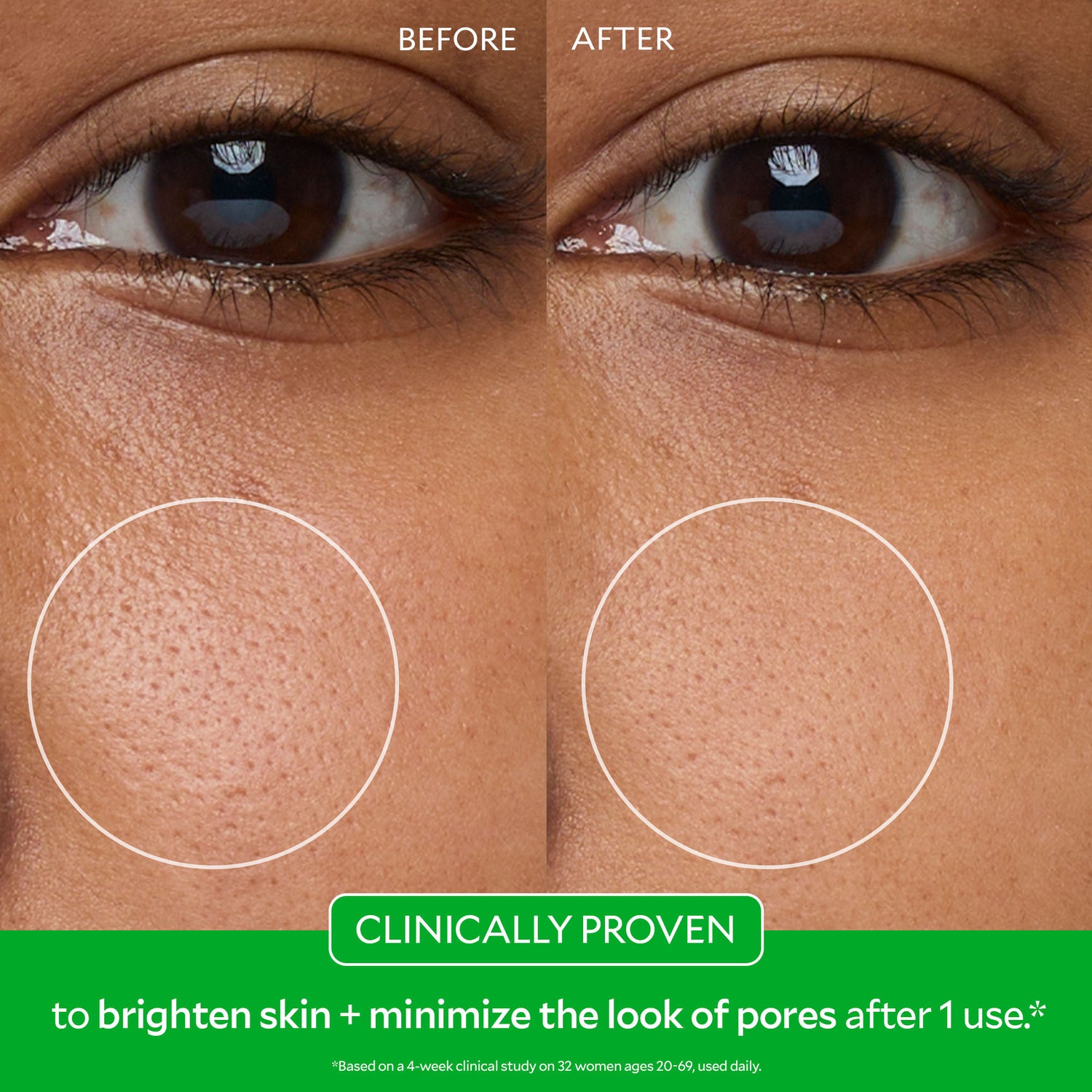 Before and after results of using Tata Harper Regenerating Cleanser