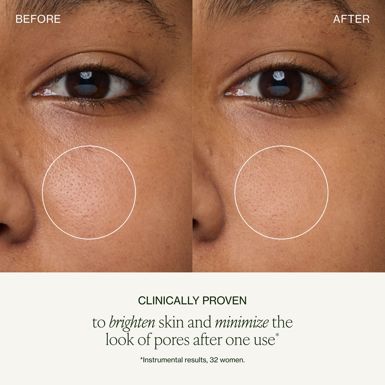 Before and after results of using Tata Harper Regenerating Cleanser