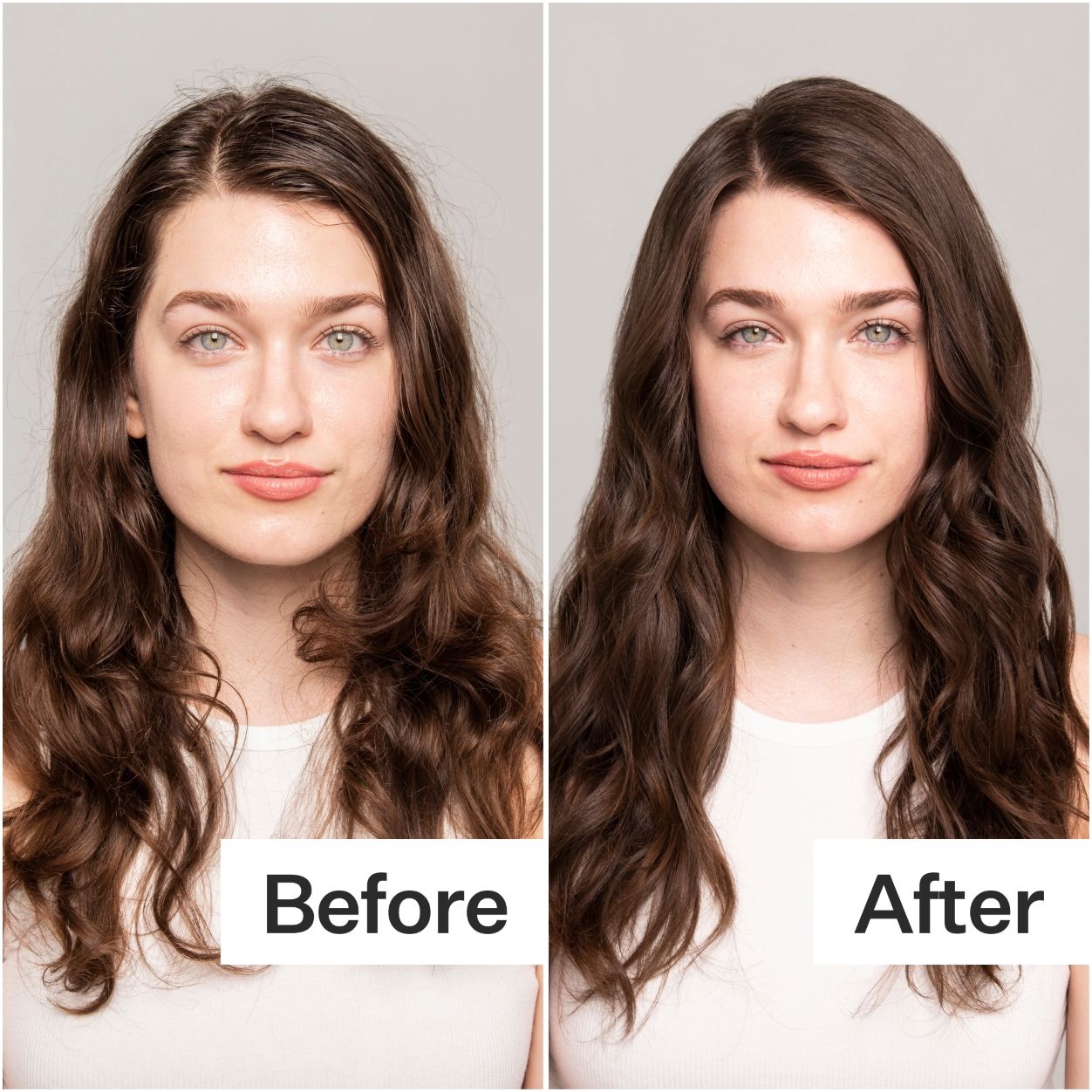 Before and after results of using Act+Acre Cold Processed Hair Cleanse Shampoo variant: 10 fl oz