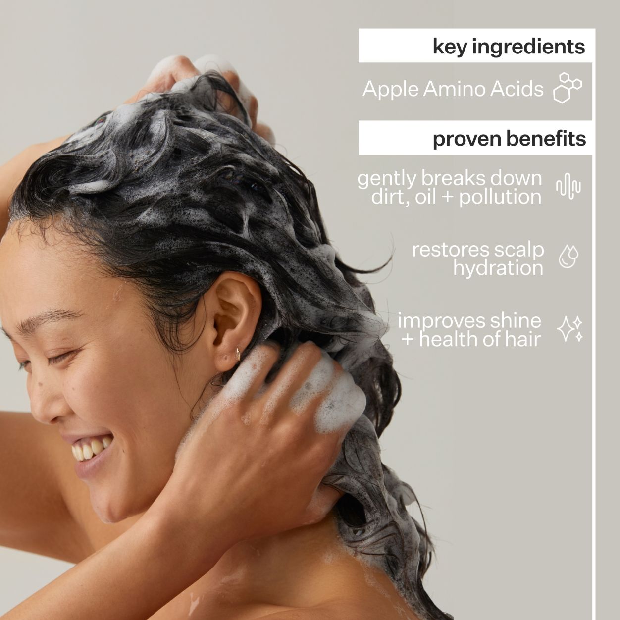 Model image of Act+Acre Cold Processed Hair Cleanse Shampoo variant: 10 fl oz