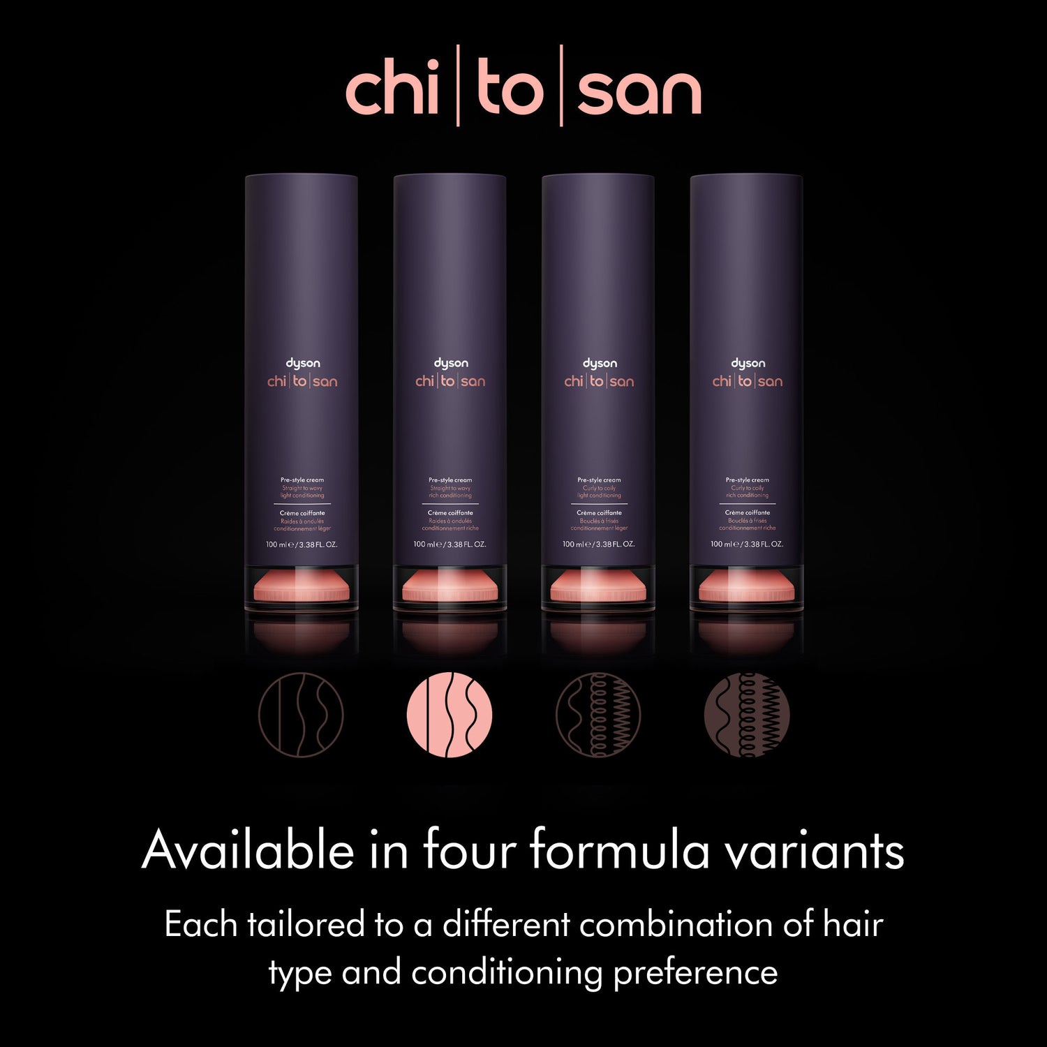 Information related to Dyson Chitosan Pre-Style Cream Straight to Wavy Rich Conditioning