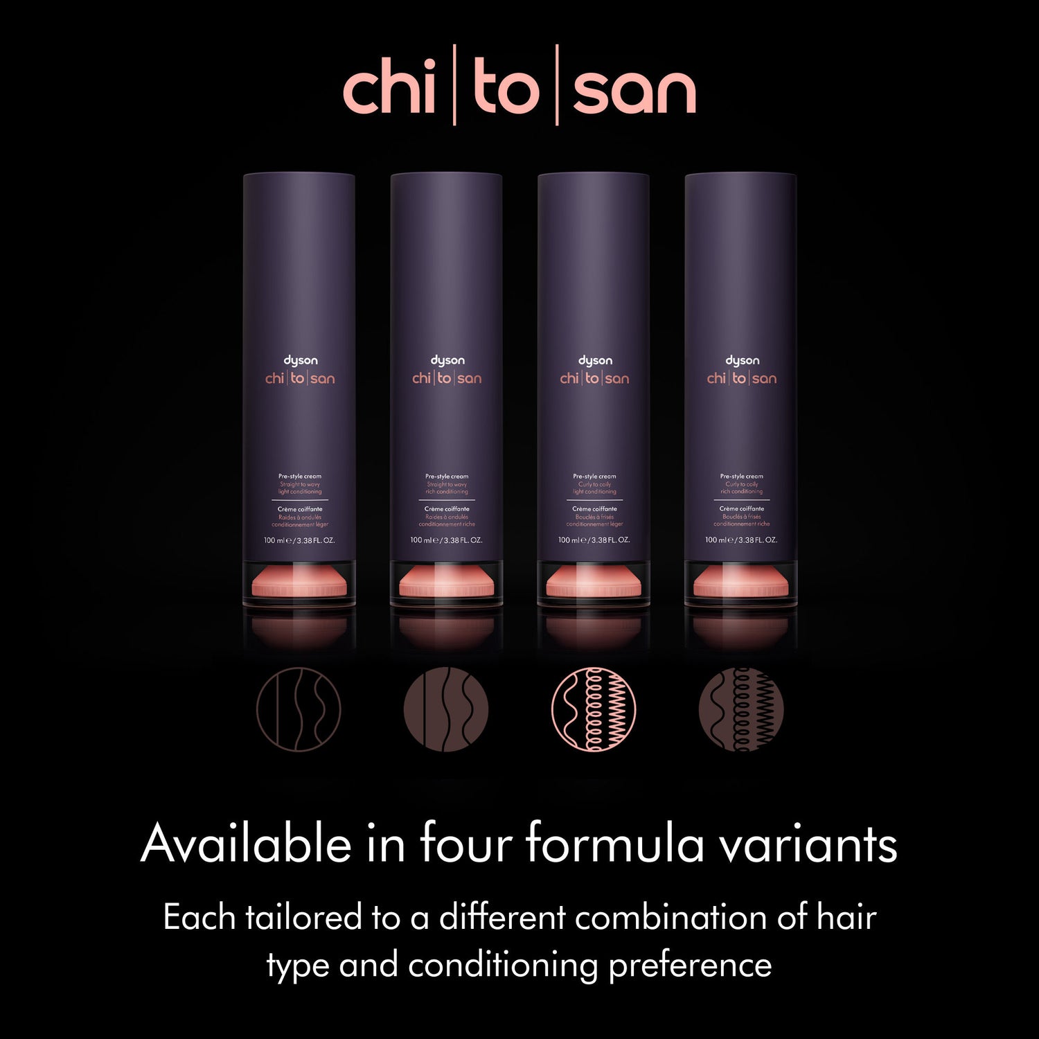 Lifestyle image of Dyson Chitosan Pre-Style Cream Curly to Coily Light Conditioning