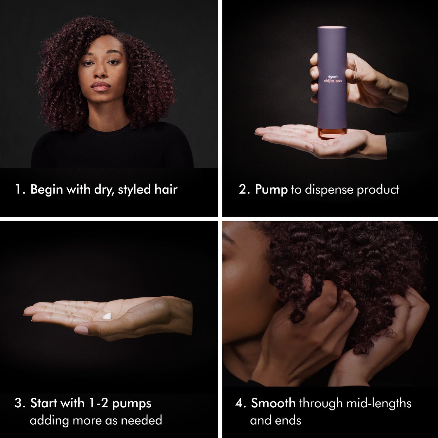 Lifestyle image of Dyson Chitosan Post-Style Serum variant: 3.38 fl oz