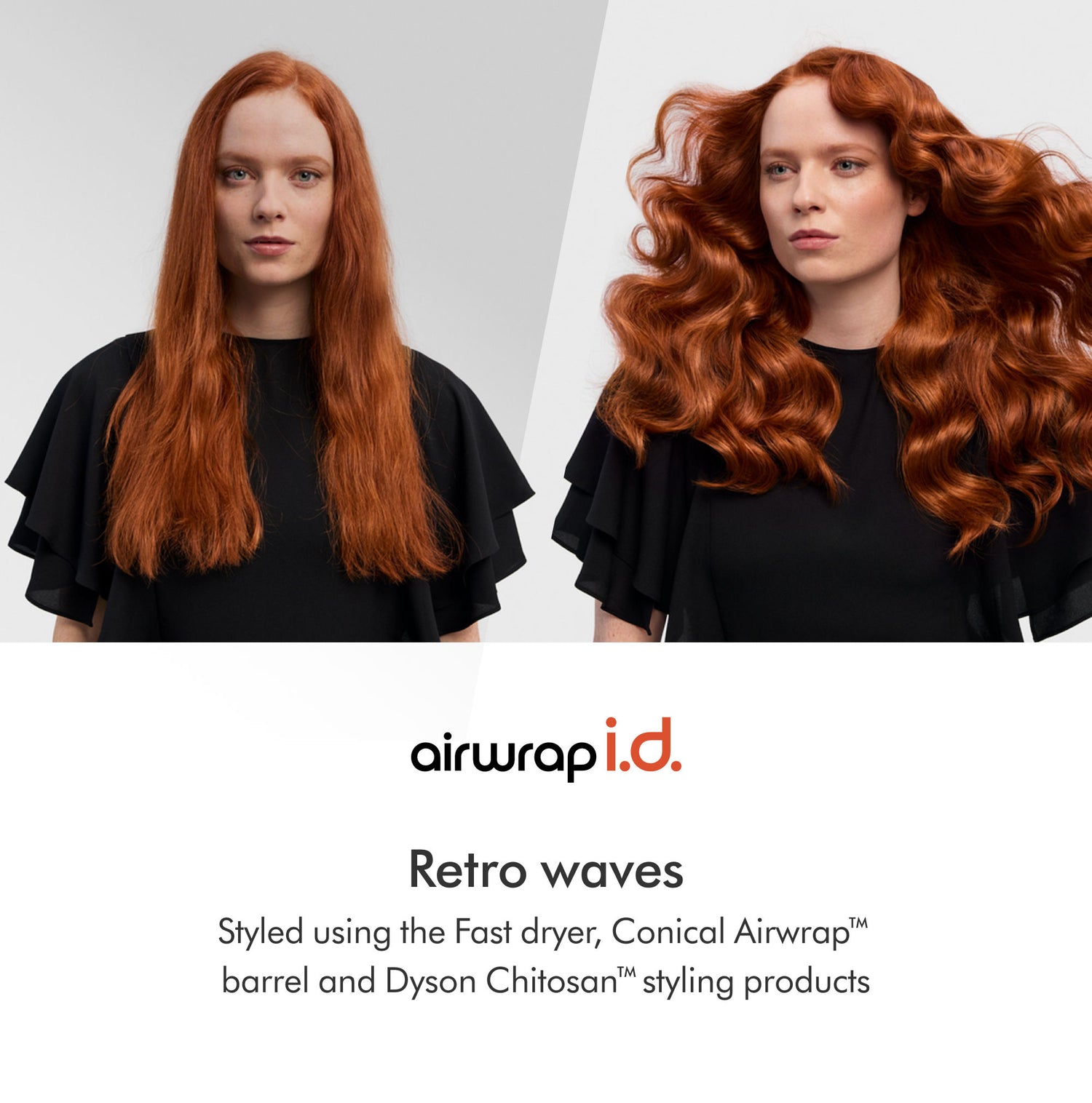 Before and after results of using Dyson Airwrap i.d. Multi-Styler and Dryer Straight+Wavy variant: Jasper Plum (Limited Edition)