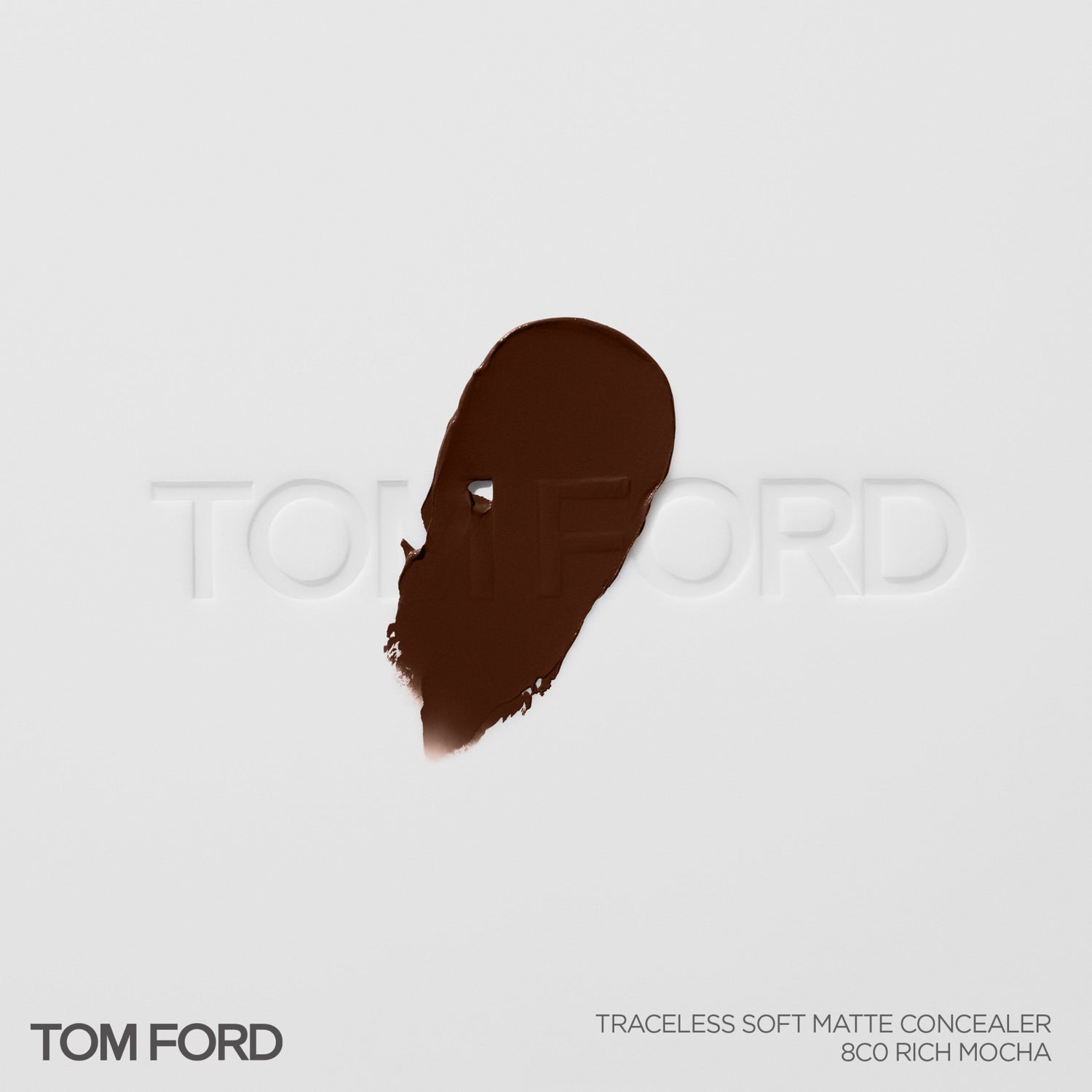 Tom Ford Traceless Soft Matte Concealer Color/Shade variant: 8C0 Rich Mocha swatch image . This product is in the color nude, for deep cool complexions