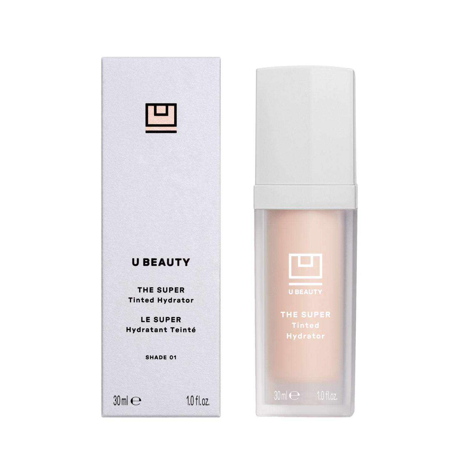 Image of the U Beauty Super Tinted Hydrator variant: 01 box