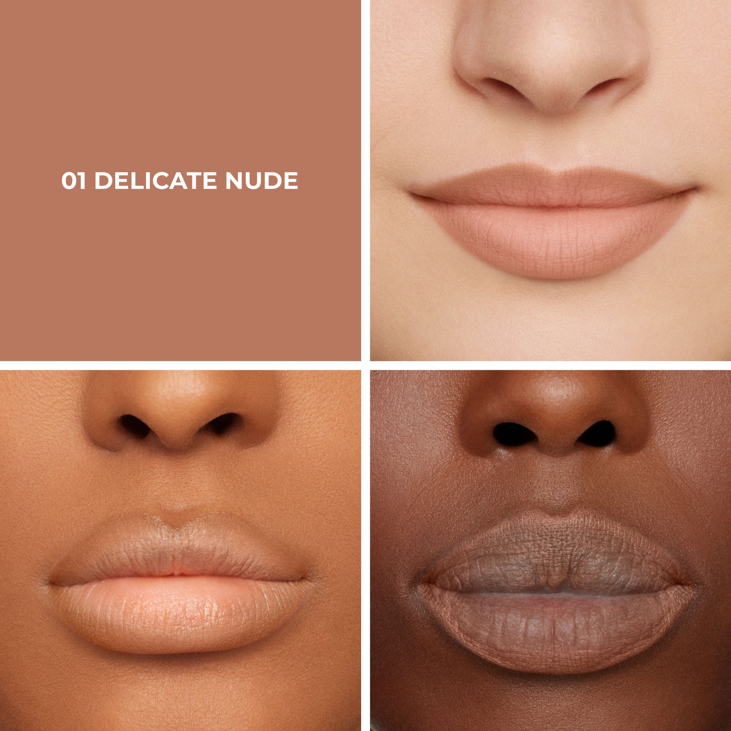 Model image of Laura Mercier Caviar Perfecting Lip Liner variant: 01 Delicate Nude