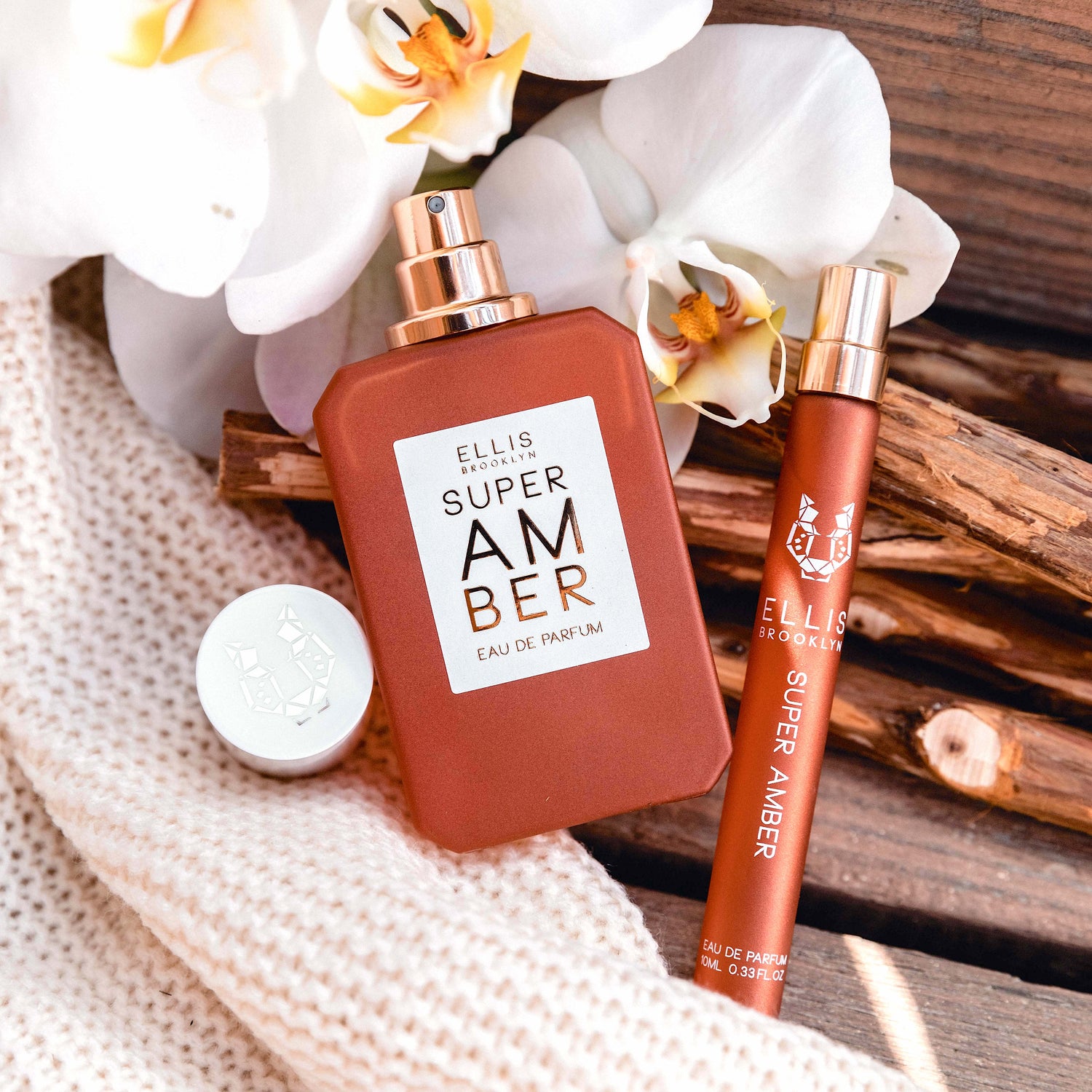 Lifestyle image of Ellis Brooklyn Super Amber Eau de Parfum variant: 0.33 fl oz