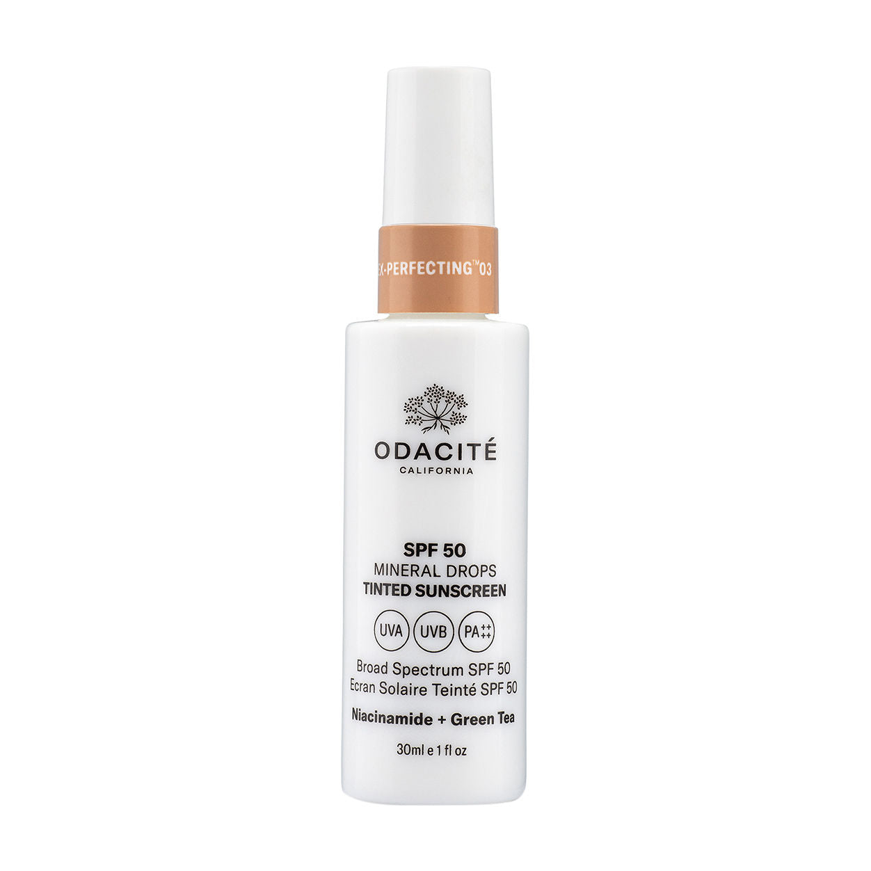 Image of a closed Odacité Flex-Perfecting Mineral Drops Tinted Sunscreen SPF 50 variant: 03 Medium