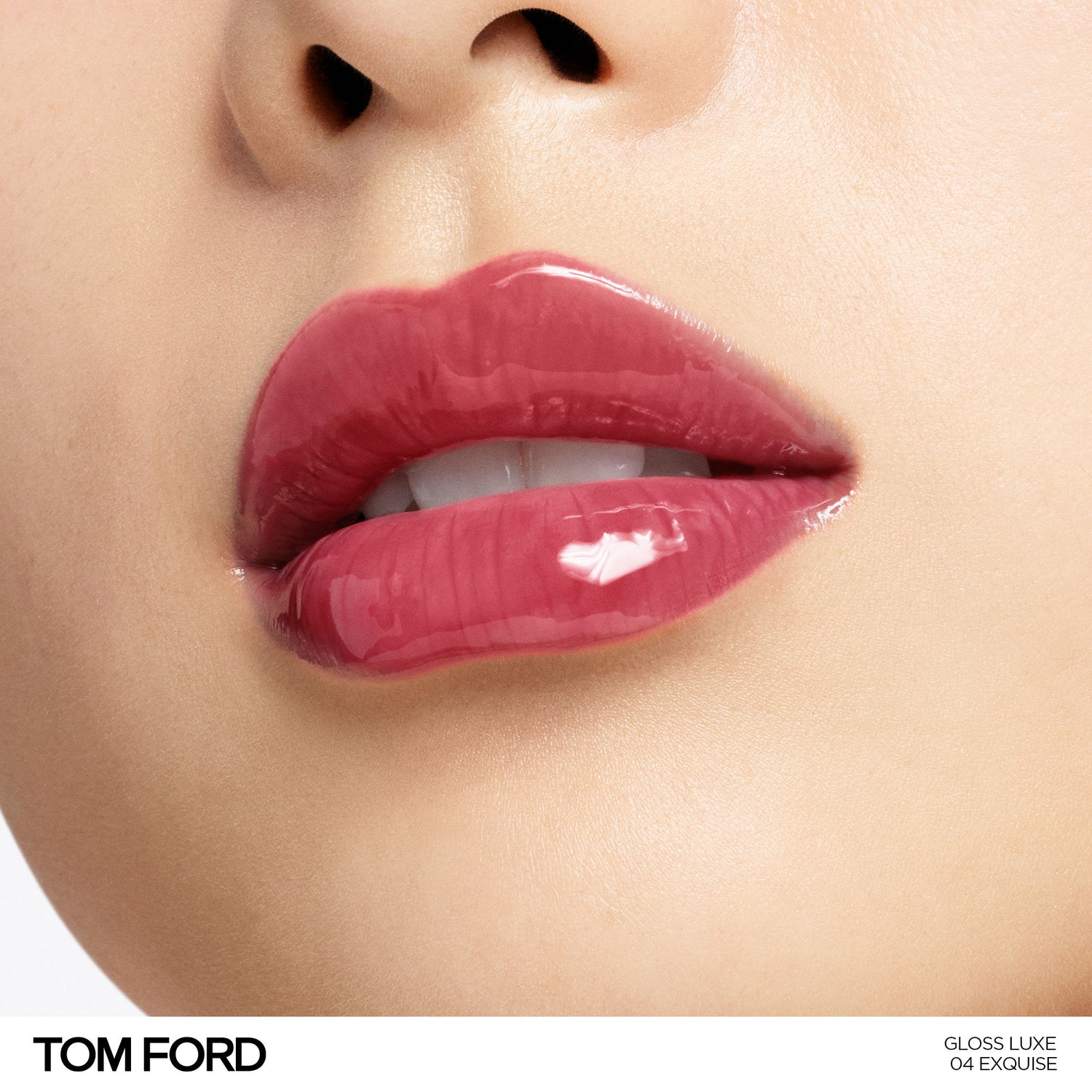 Model image of Tom Ford Gloss Luxe Lip with Hydrating Jojoba Oil variant: 04 Exquise