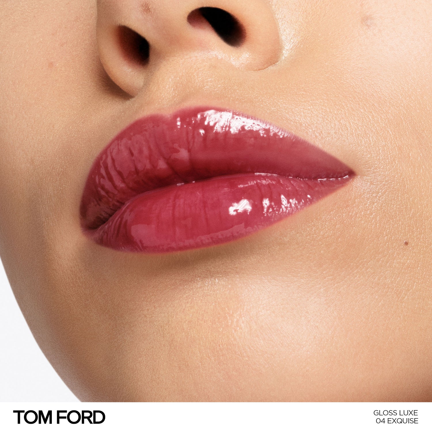 Model image of Tom Ford Gloss Luxe Lip with Hydrating Jojoba Oil variant: 04 Exquise