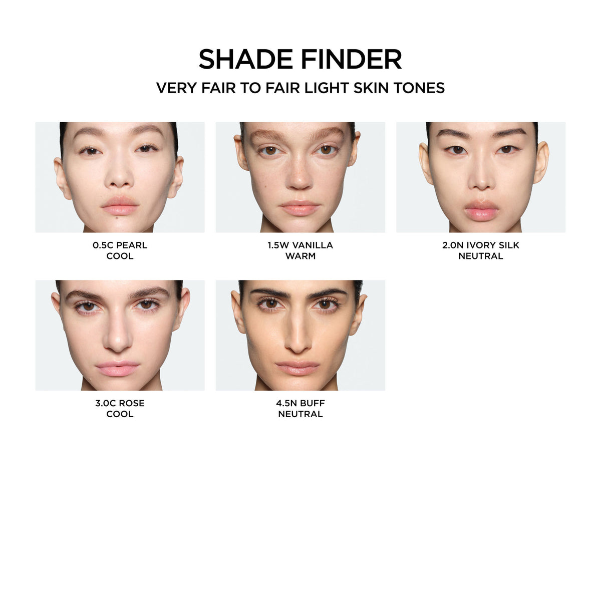 A shade comparison of variant: 0.5C Pearl