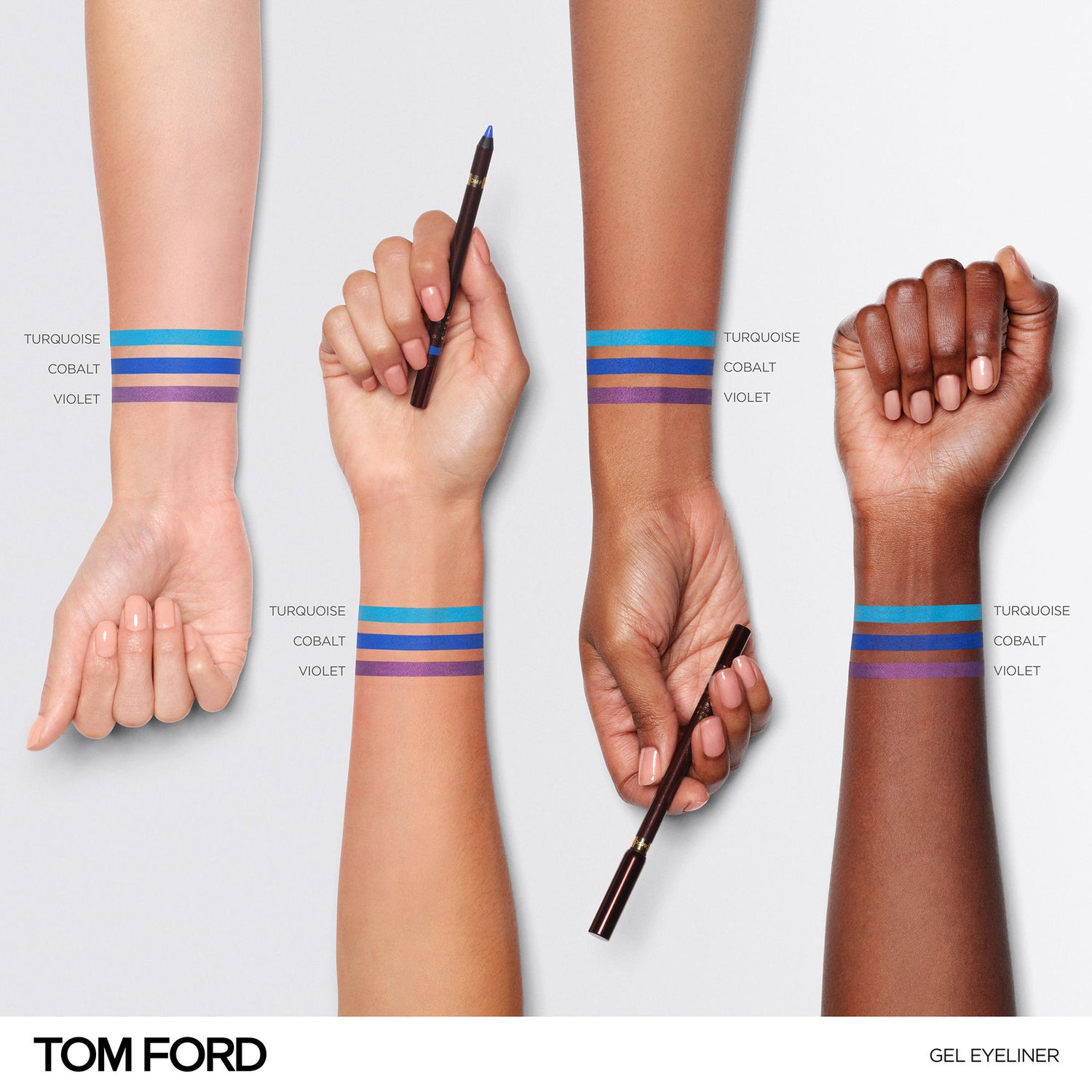 An arm swatch of Tom Ford Gel Eyeliner variant: 05 Turquoise